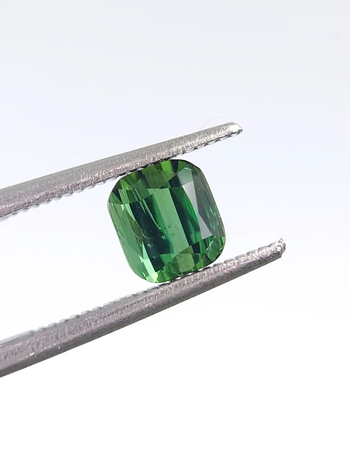 1.06ct Natural Green Tourmaline Step Cushion Cut Loose Gemstone From Afghanistan