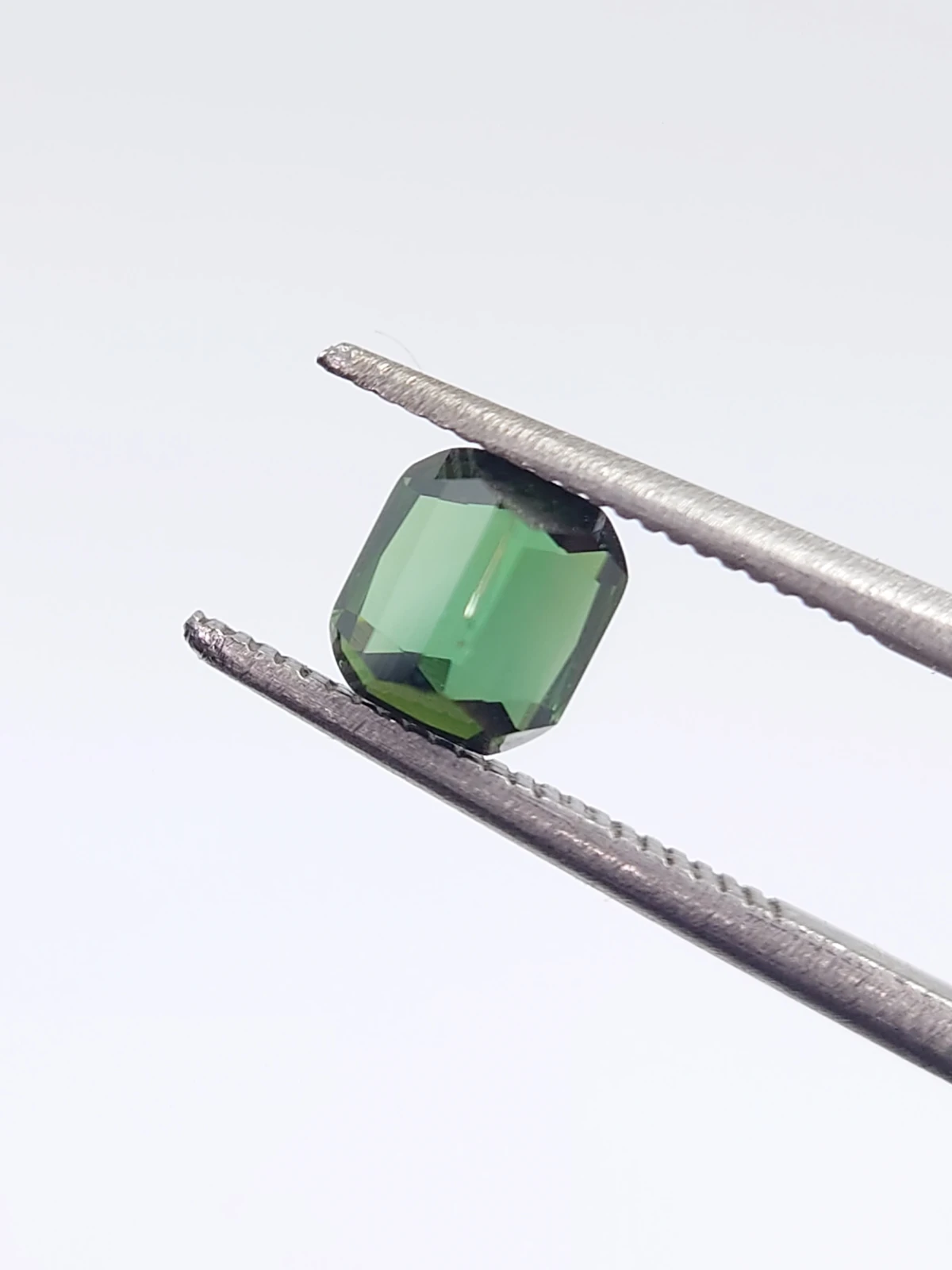 1.06ct Natural Green Tourmaline Step Cushion Cut Loose Gemstone From Afghanistan