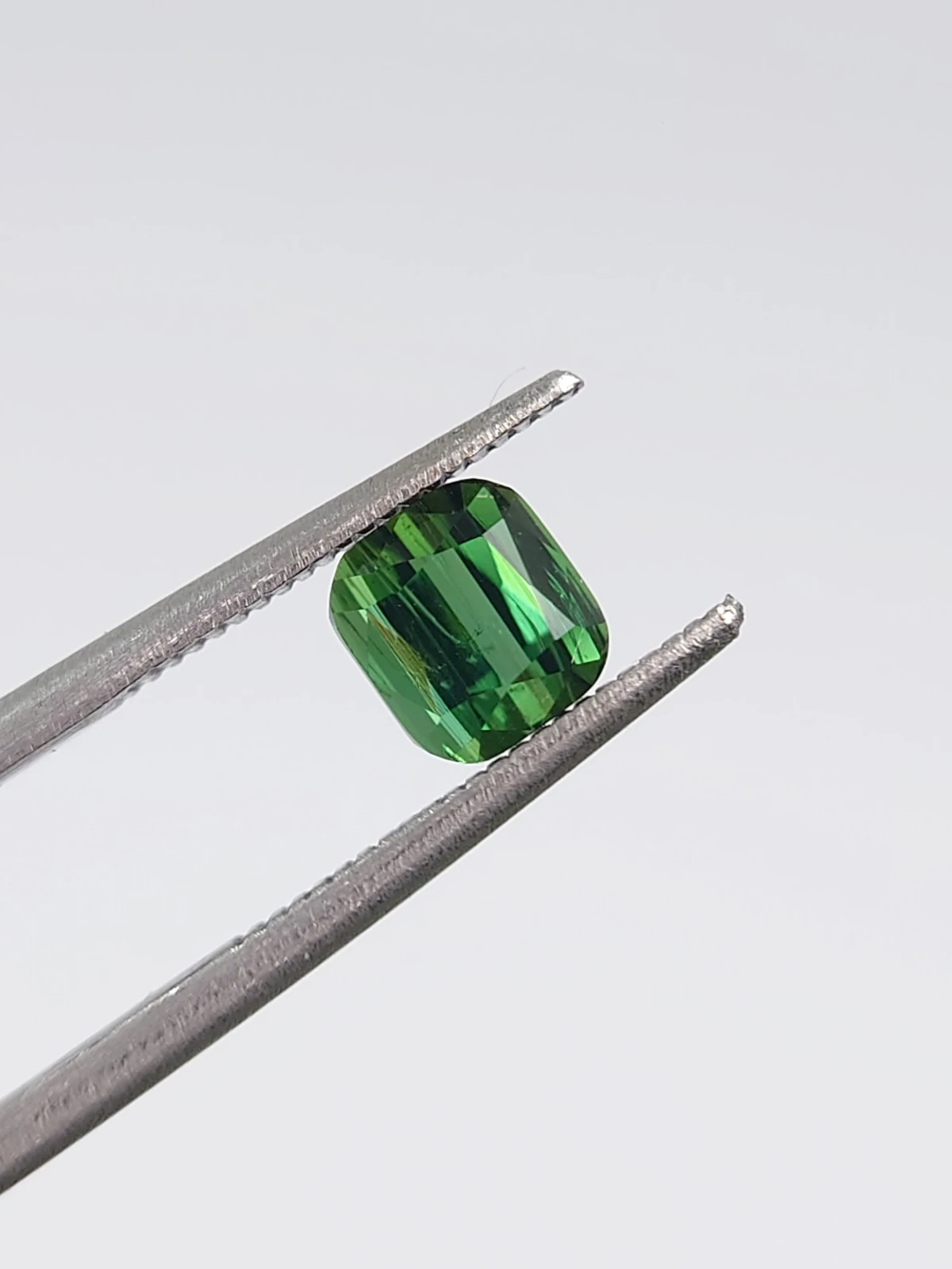 1.06ct Natural Green Tourmaline Step Cushion Cut Loose Gemstone From Afghanistan