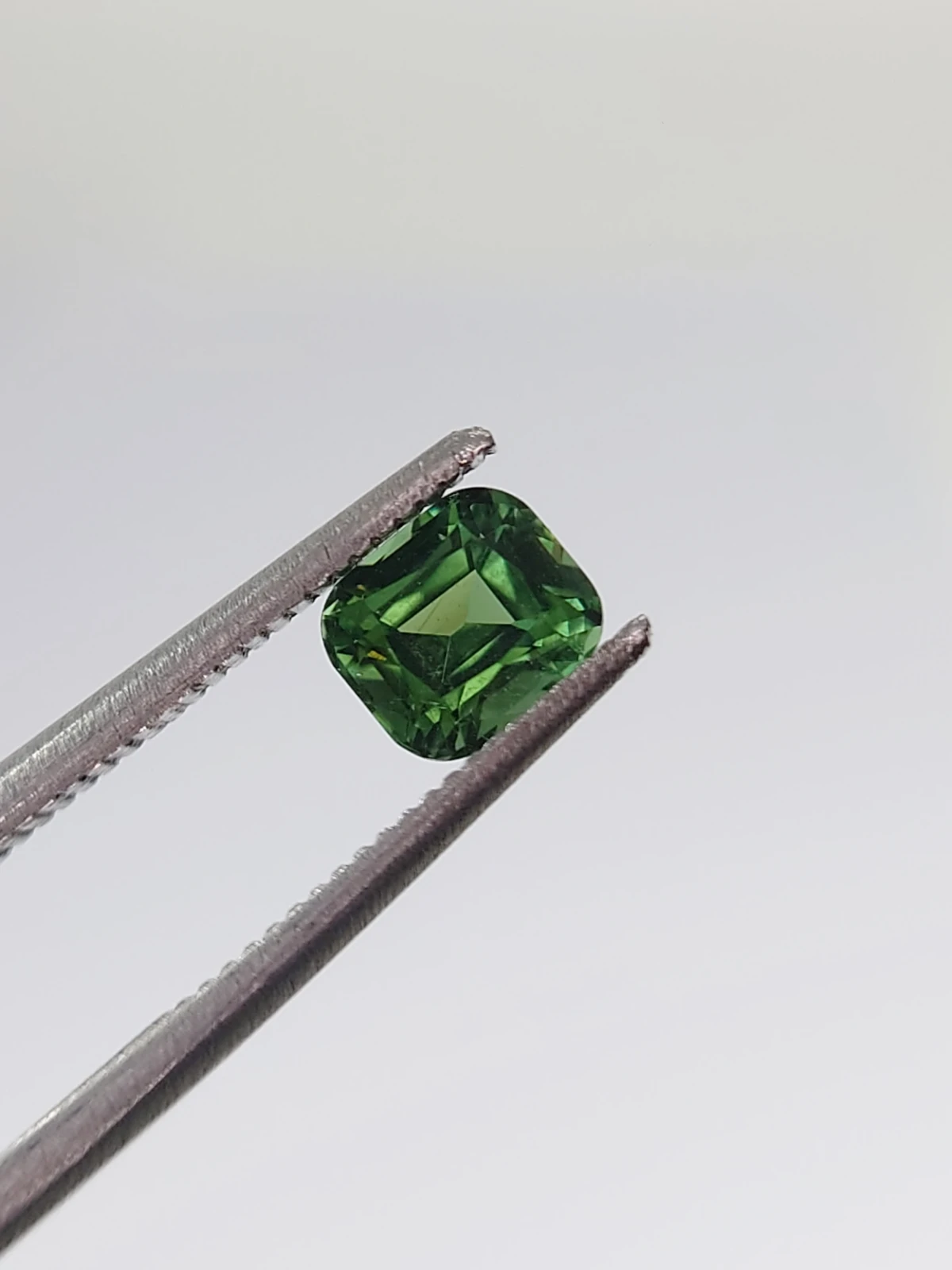 0.72ct Natural Green Tourmaline Cushion Cut Loose Gemstone From Afghanistan