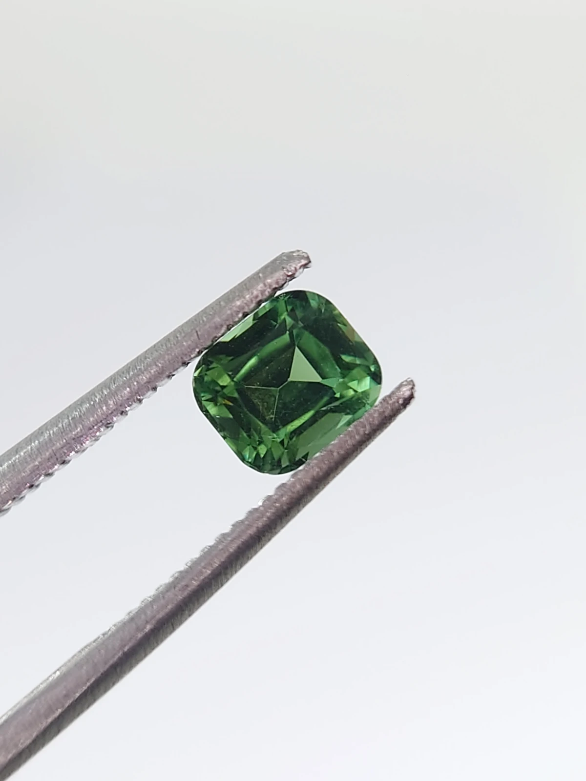 0.72ct Natural Green Tourmaline Cushion Cut Loose Gemstone From Afghanistan