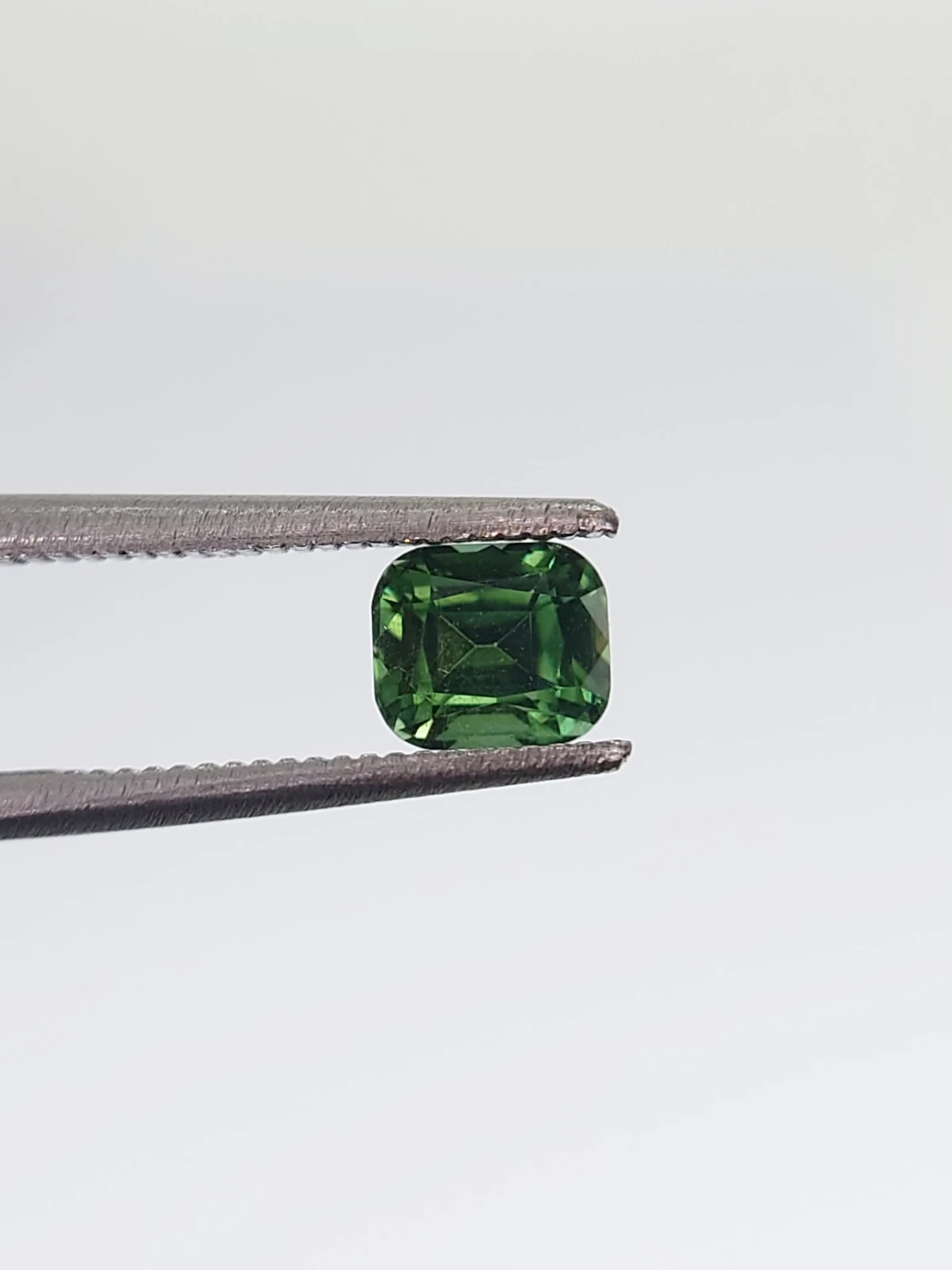 0.72ct Natural Green Tourmaline Cushion Cut Loose Gemstone From Afghanistan