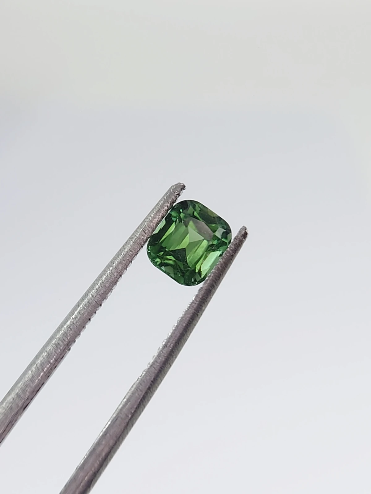 0.72ct Natural Green Tourmaline Cushion Cut Loose Gemstone From Afghanistan