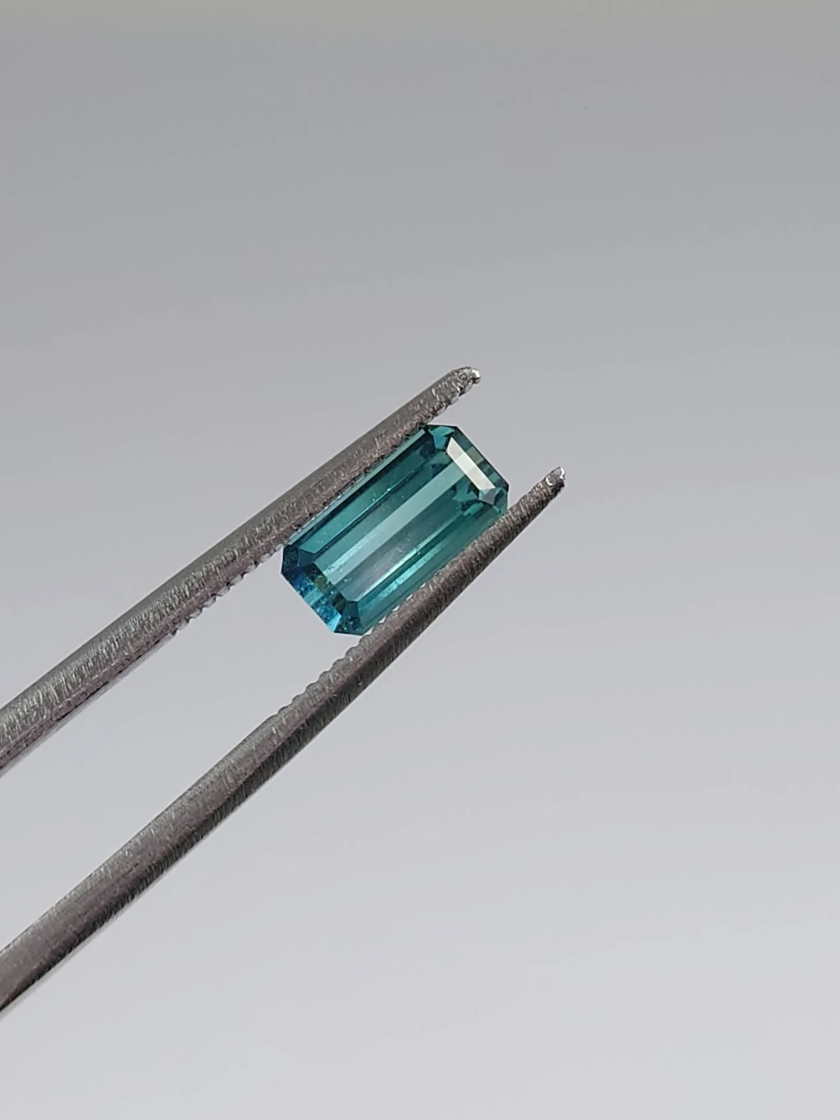 0.77ct Natural Pastel Cayan Tourmaline Emerald Cut Loose Gemstone From Afghanistan