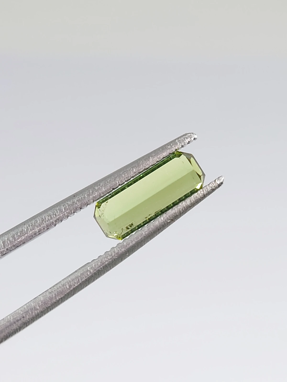 0.92ct Natural Tourmaline Grey Yellow Green Octagon Step Cut Loose gemstone From Afghanistan