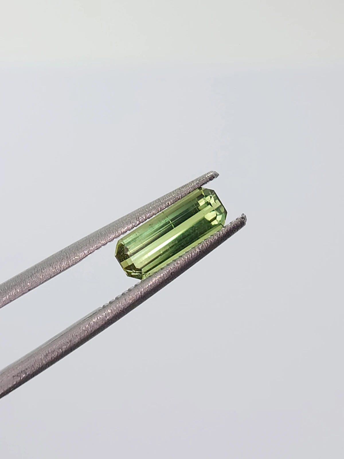 0.92ct Natural Tourmaline Grey Yellow Green Octagon Step Cut Loose gemstone From Afghanistan