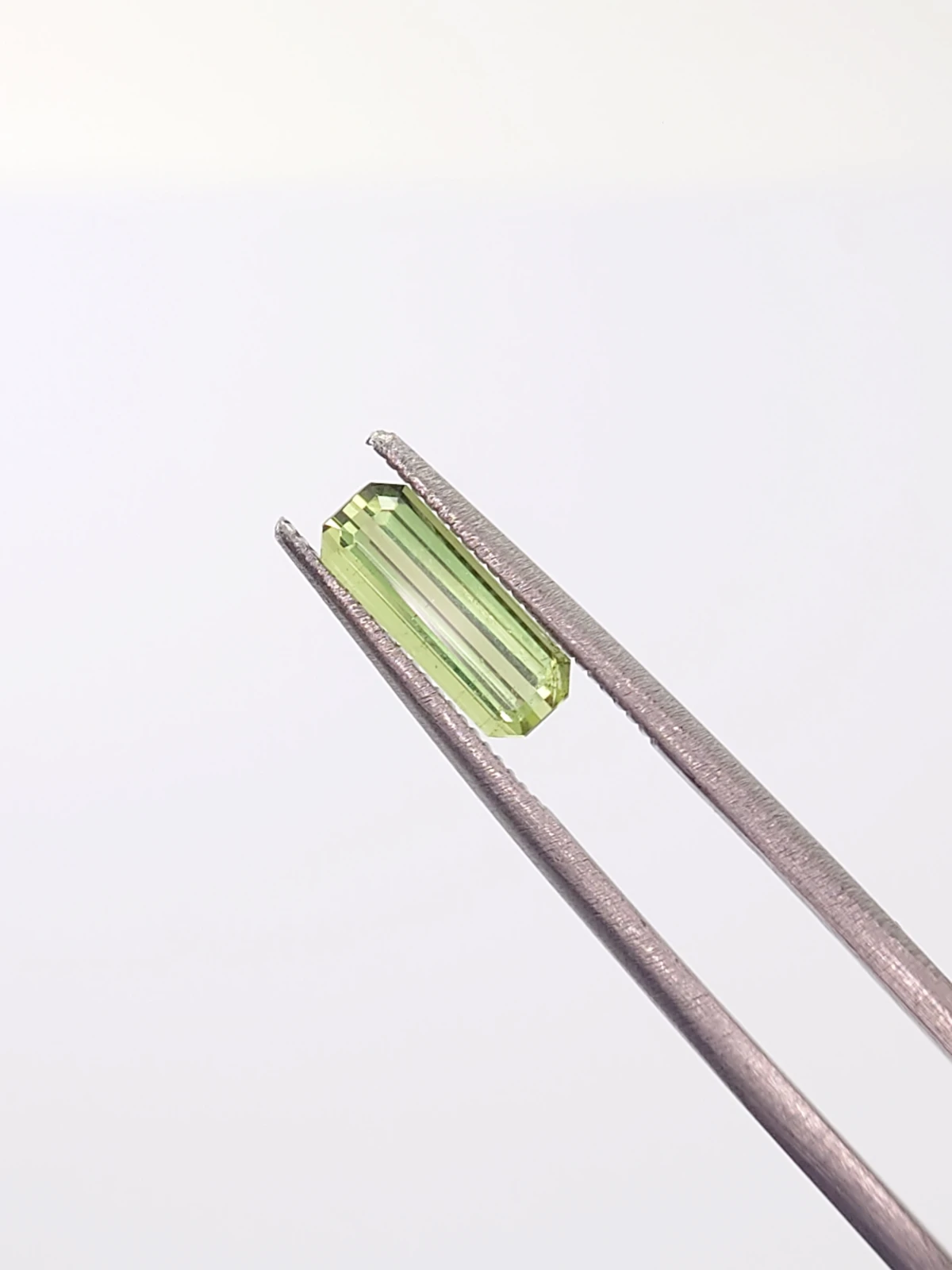 0.92ct Natural Tourmaline Grey Yellow Green Octagon Step Cut Loose gemstone From Afghanistan