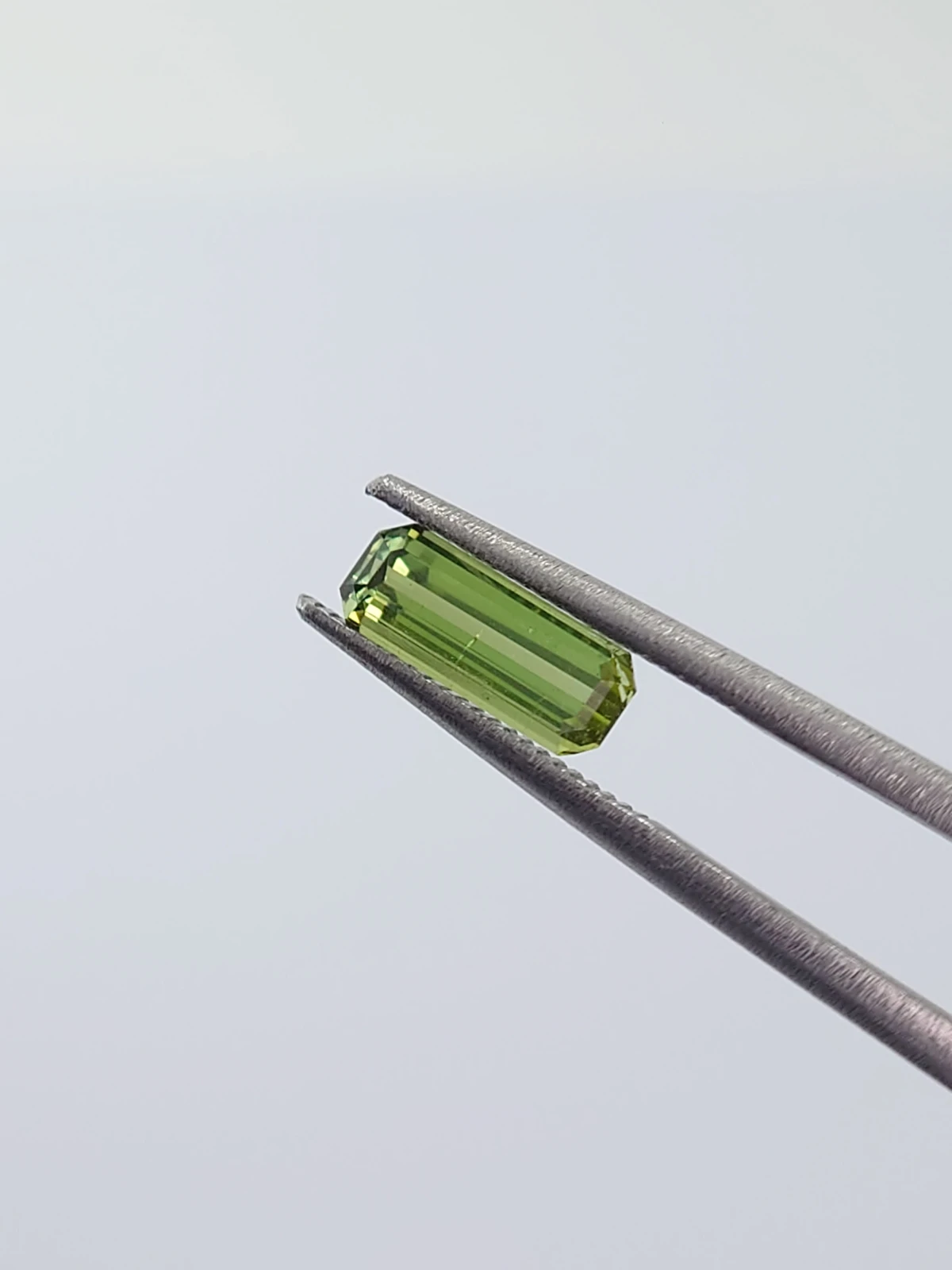 0.92ct Natural Tourmaline Grey Yellow Green Octagon Step Cut Loose gemstone From Afghanistan