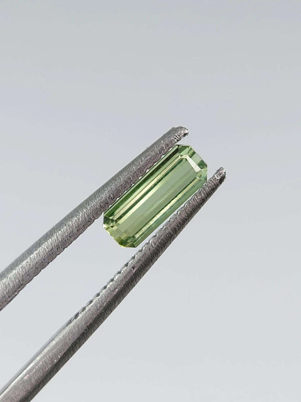 0.38ct Natural Grey Green Tourmaline  Octagon Cut Loose Gemstone From Afghanistan