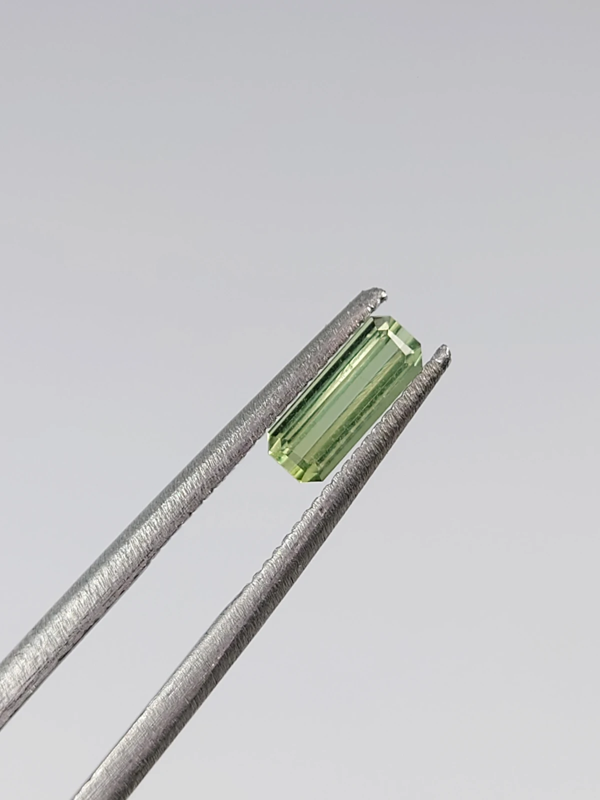 0.38ct Natural Grey Green Tourmaline  Octagon Cut Loose Gemstone From Afghanistan