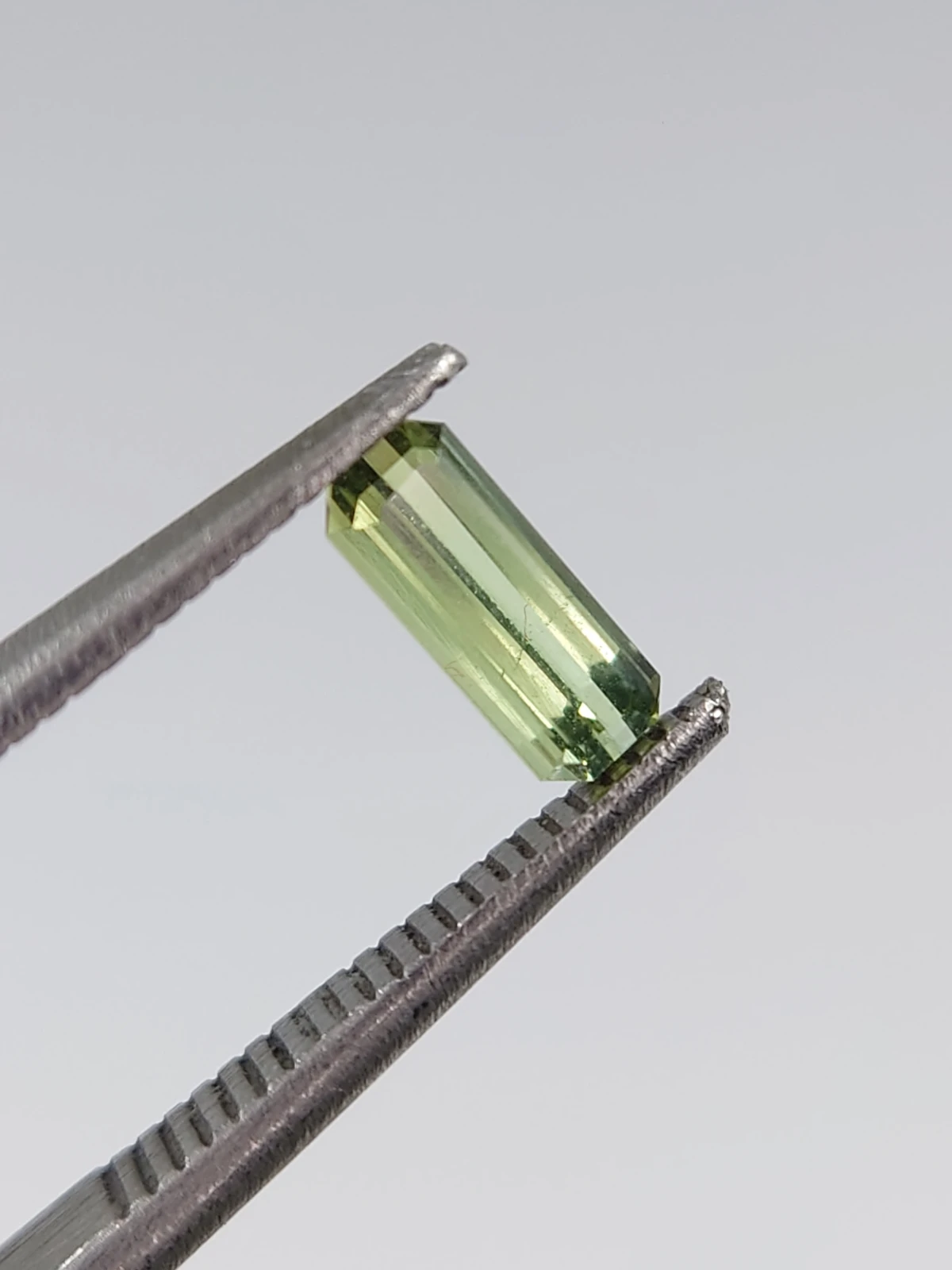 0.38ct Natural Grey Green Tourmaline  Octagon Cut Loose Gemstone From Afghanistan