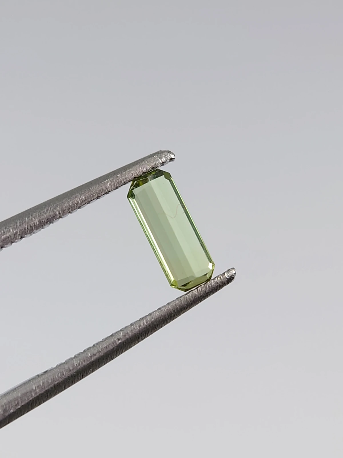 0.38ct Natural Grey Green Tourmaline  Octagon Cut Loose Gemstone From Afghanistan