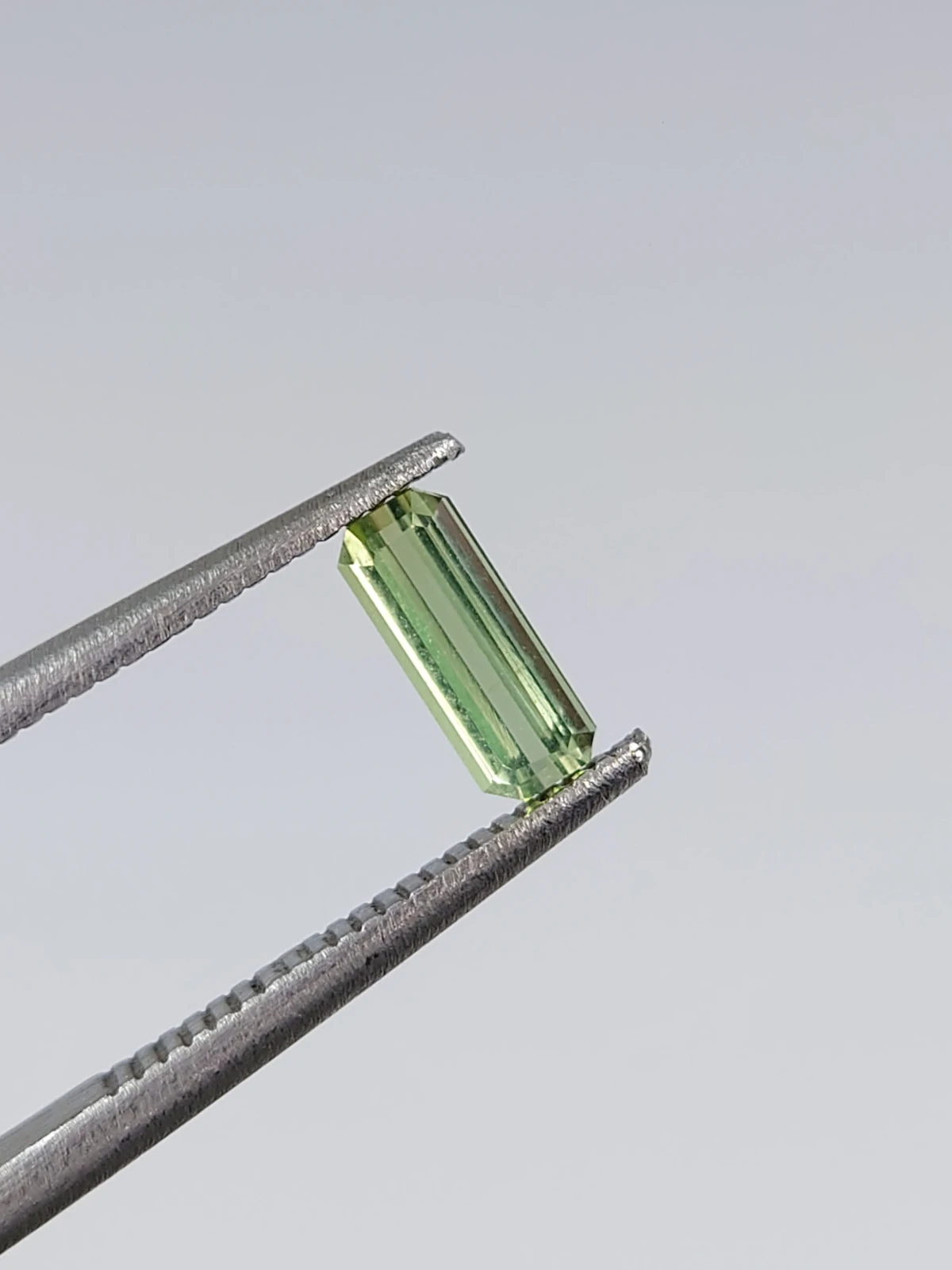0.38ct Natural Grey Green Tourmaline  Octagon Cut Loose Gemstone From Afghanistan