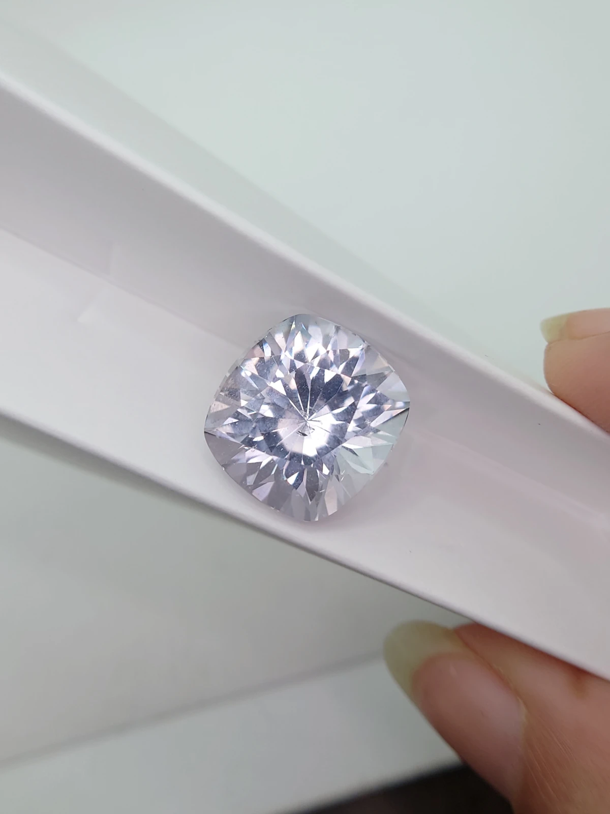 15.52ct Natural Morganite Cushion Cut Loose Gemstone From Madagascar