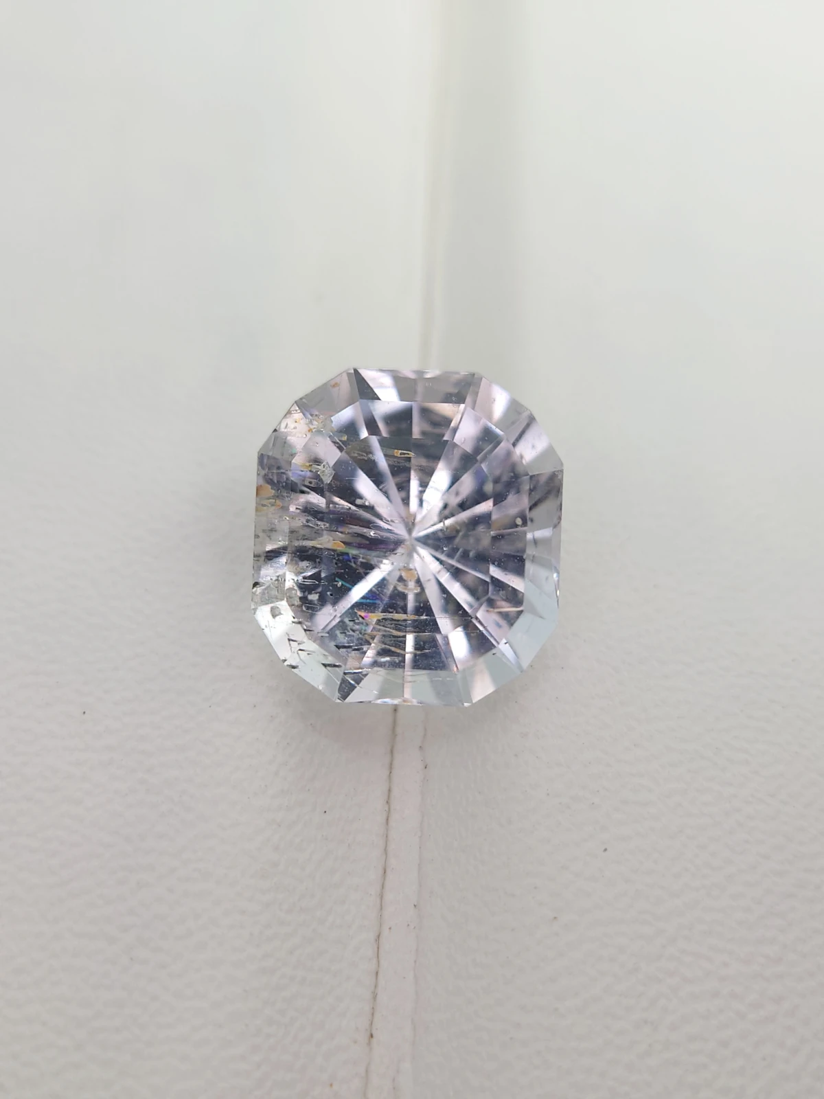 12.86ct Natural Morganite Cushion Cut Loose Gemstone From Madagascar
