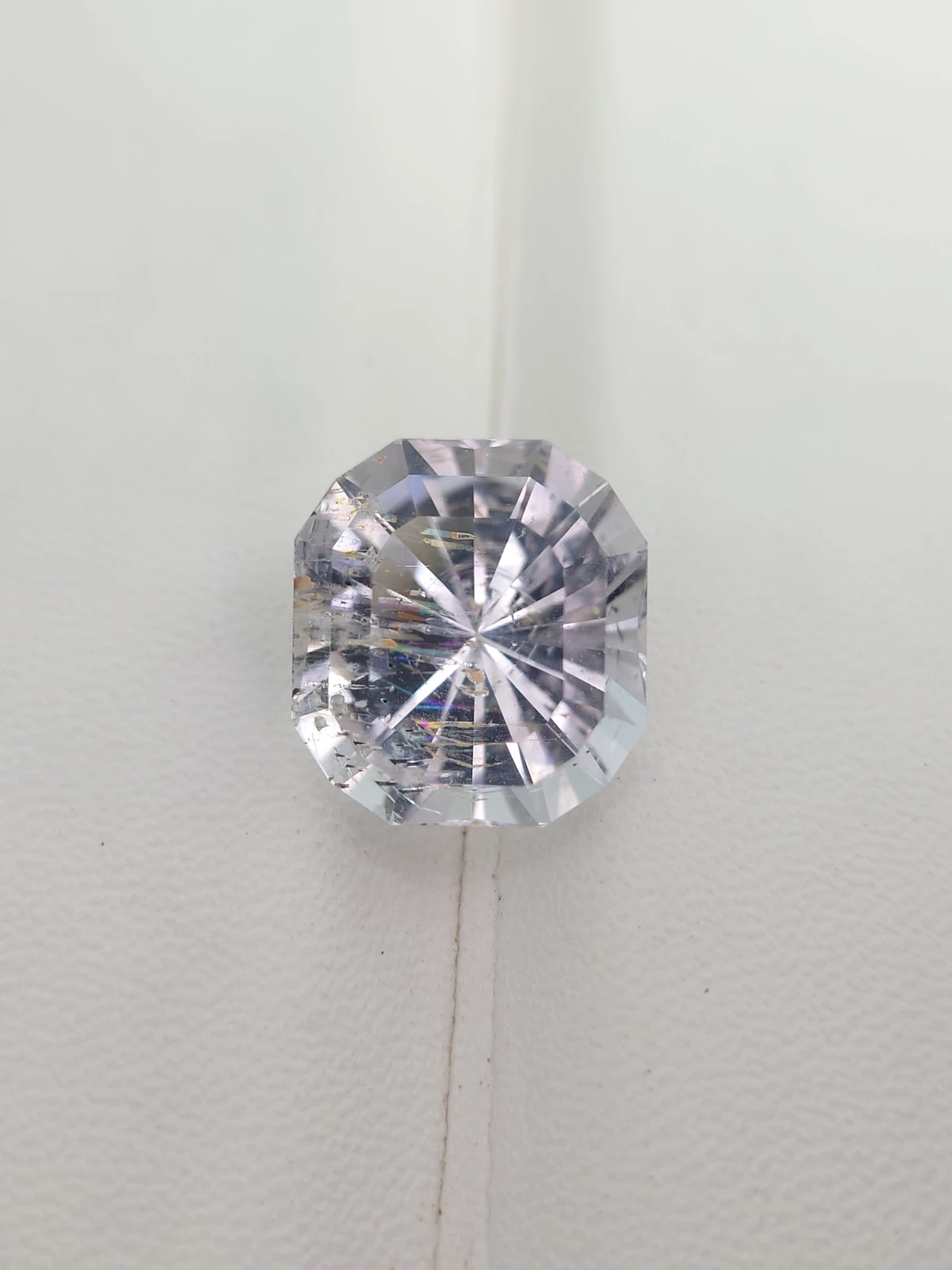 12.86ct Natural Morganite Cushion Cut Loose Gemstone From Madagascar