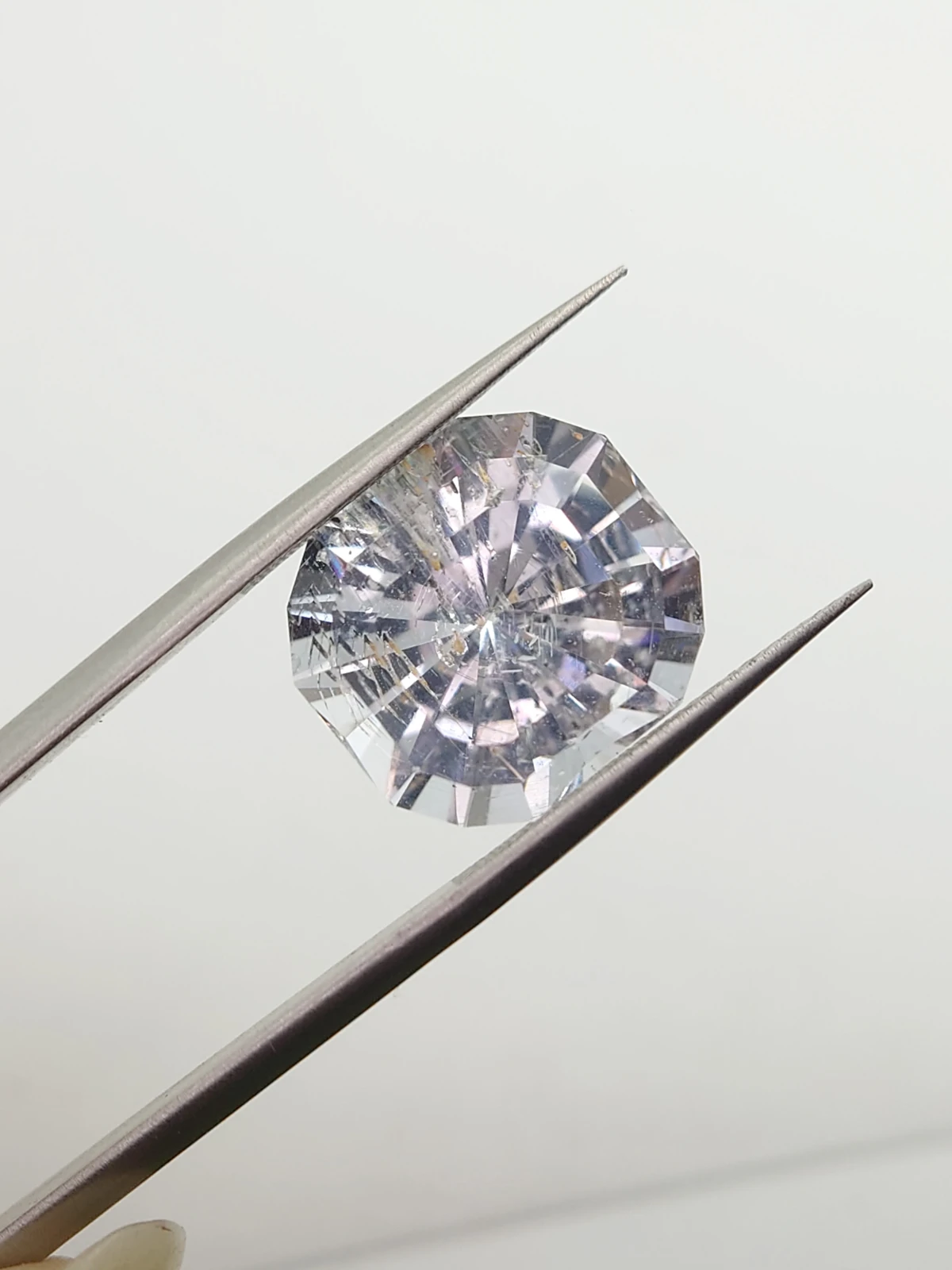 12.86ct Natural Morganite Cushion Cut Loose Gemstone From Madagascar