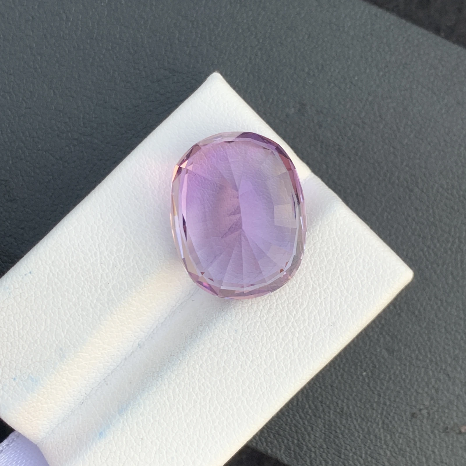 Faceted Cut 21.75 Carat Natural Lavender Amethyst Cushion Faceted Loose Gemstone