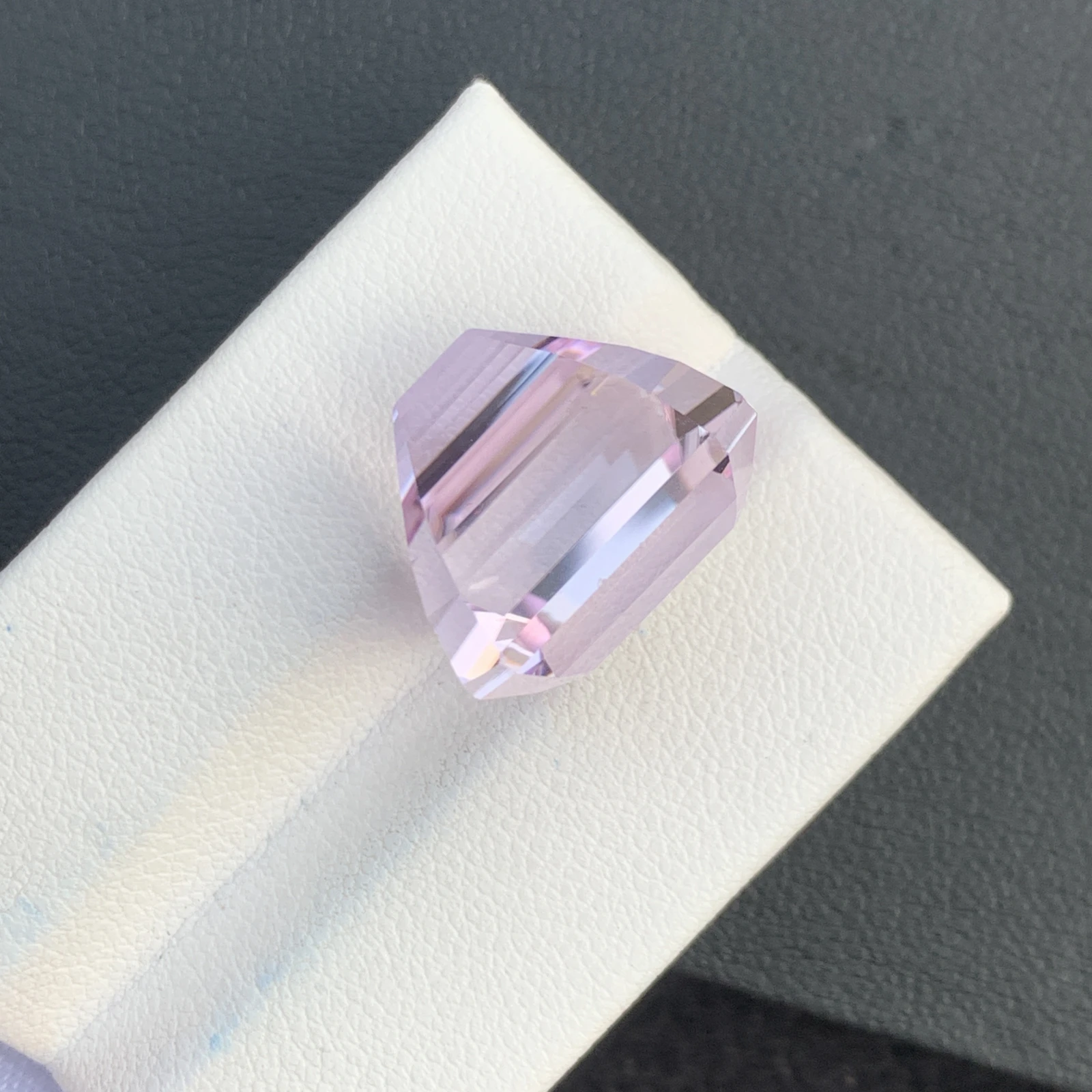 27.23ct Natural Pink Kunzite Faceted Octagon Loose Gemstone For Jewelry Making
