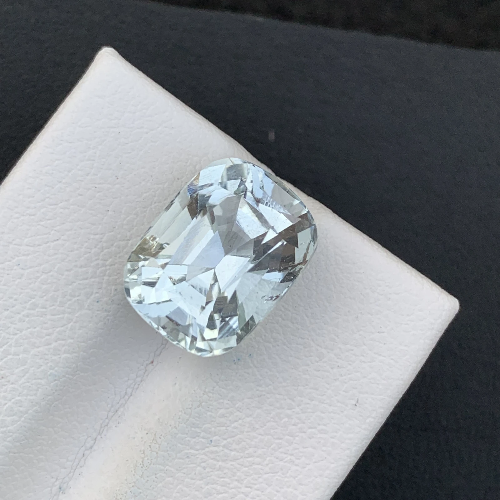 Natural Light Blue Aquamarine 8.75 Carat Cushion Faceted Loose Gemstone description