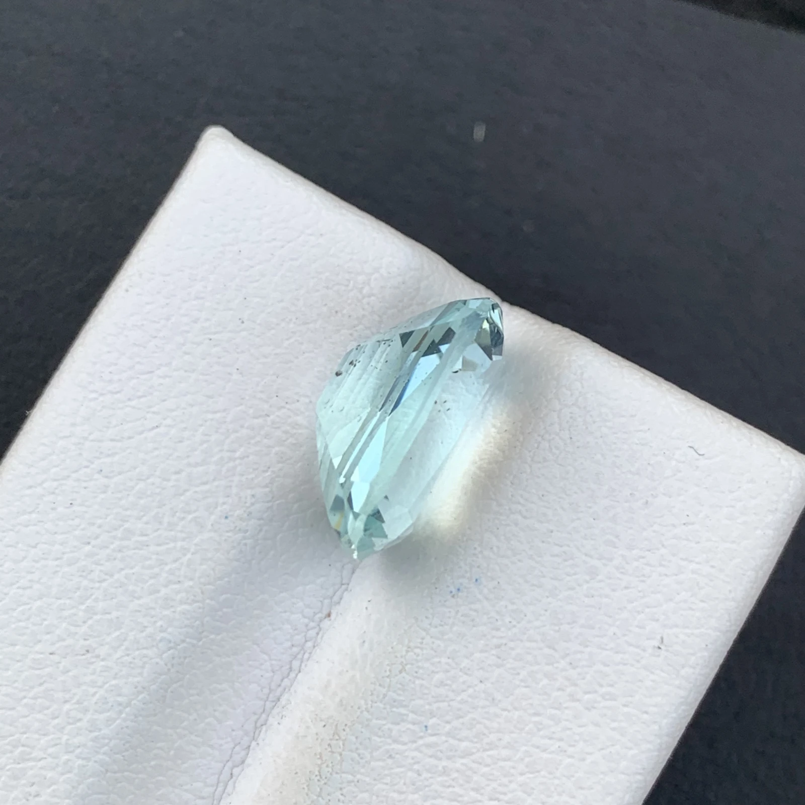Natural Greenish Blue Aquamarine 5.64 Carat Skardu Pakistan Cushion Faceted Loose Gemstone
