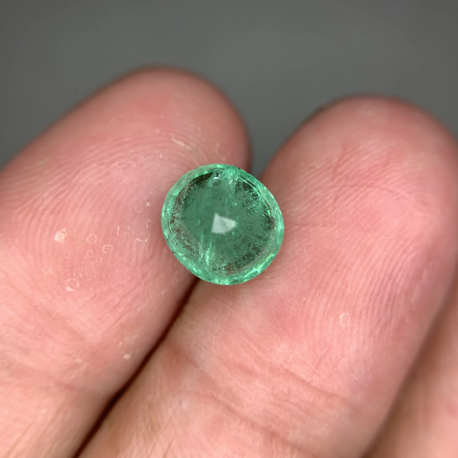 Natural Chitral Green Emerald 2.80ct  Faceted Oval Loose Gemstone
