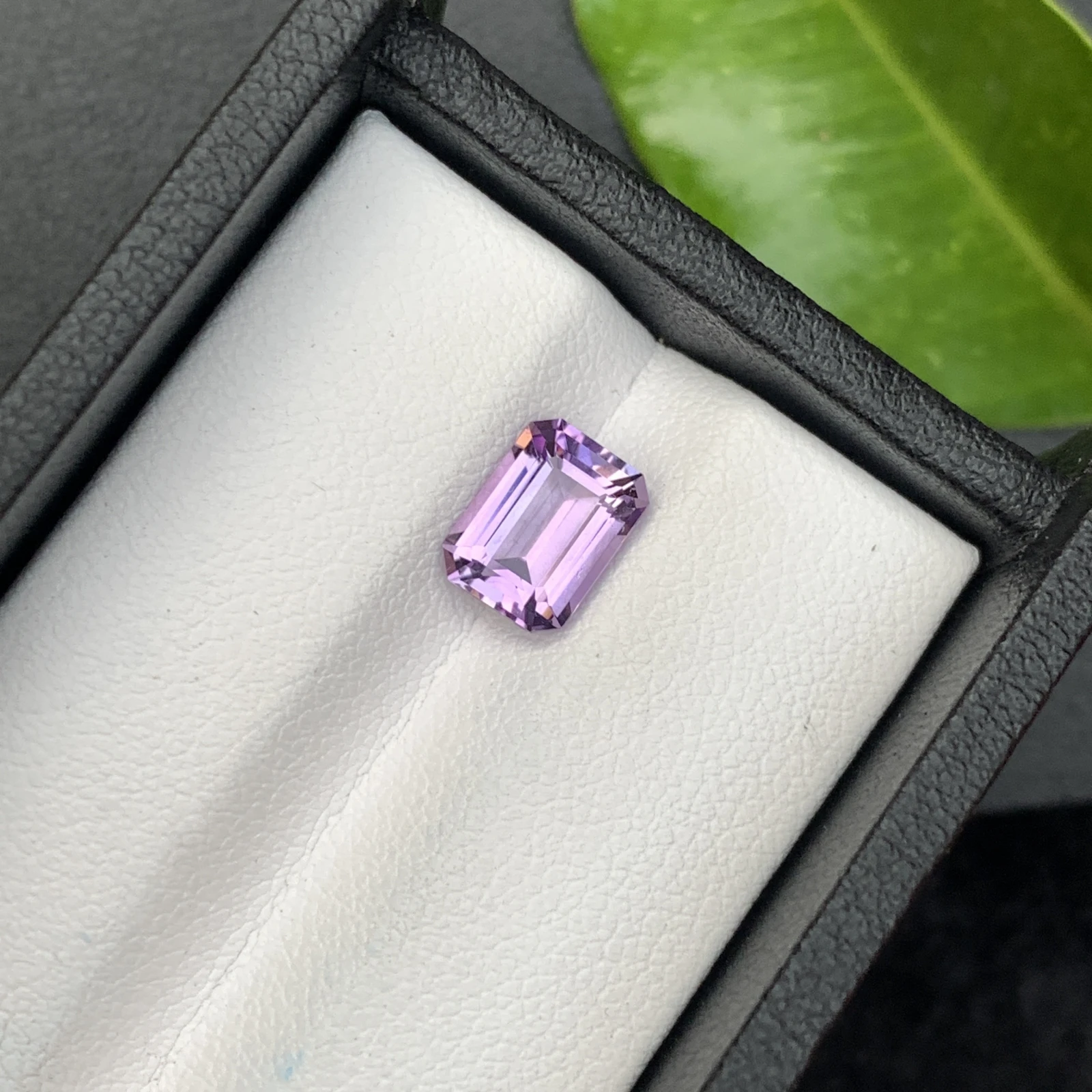 Natural Purple Amethyst 1.72 carat Emerald Cut Loose Gemstone