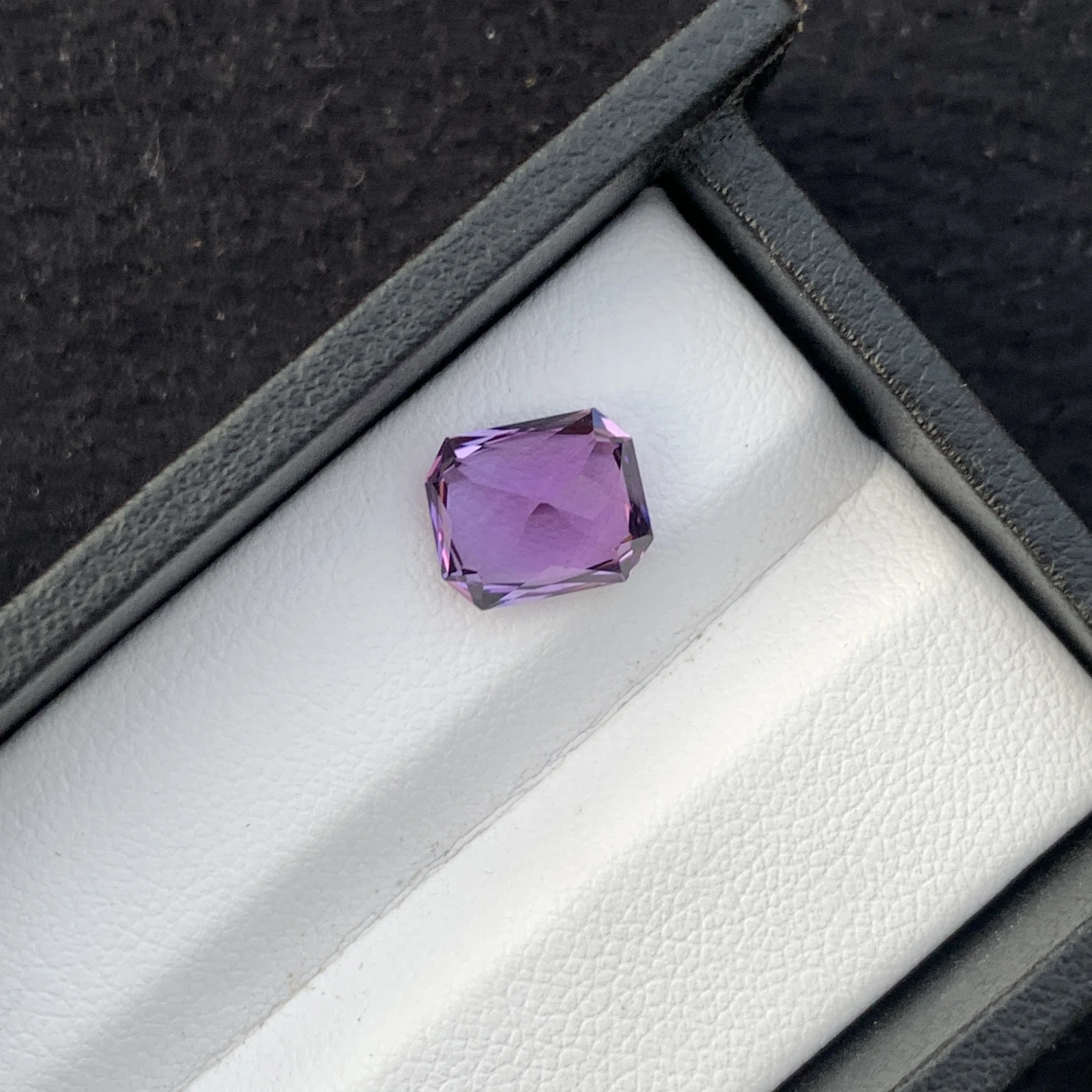 Natural Purple Amethyst 2.83 carat Faceted Cut Octagon Loose Gemstone