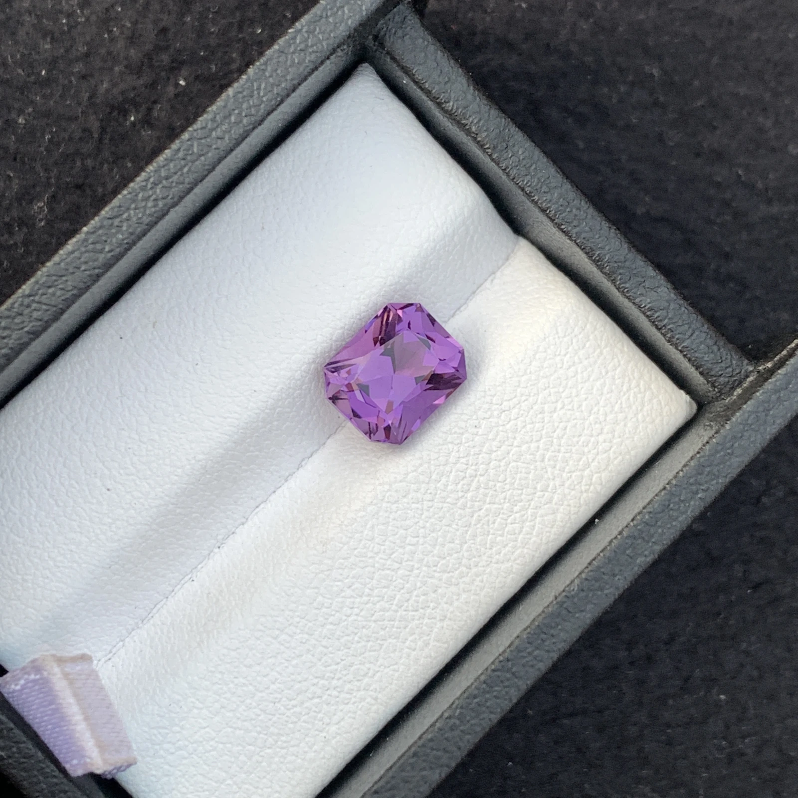 Natural Purple Amethyst 2.83 carat Faceted Cut Octagon Loose Gemstone