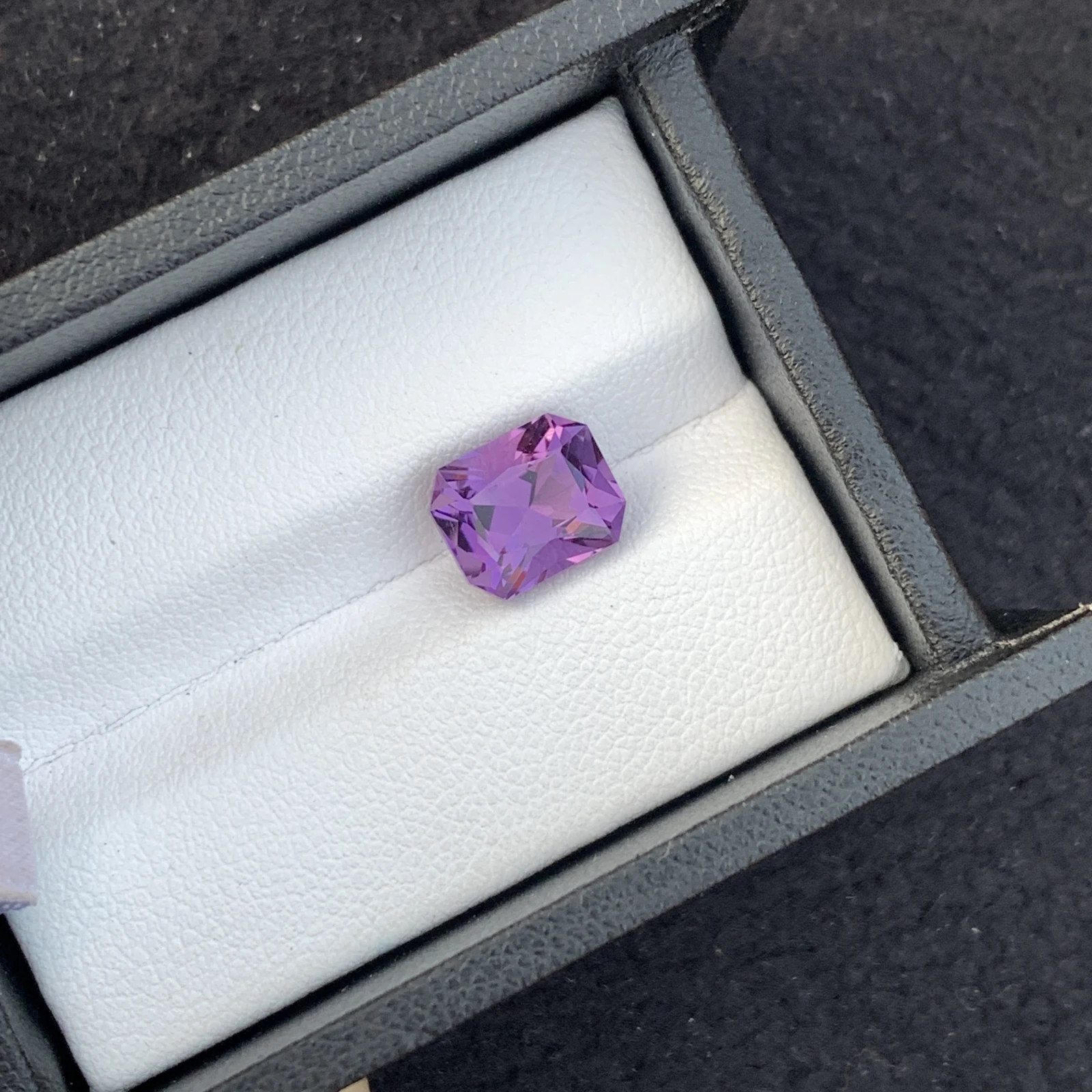 Natural Purple Amethyst 2.83 carat Faceted Cut Octagon Loose Gemstone