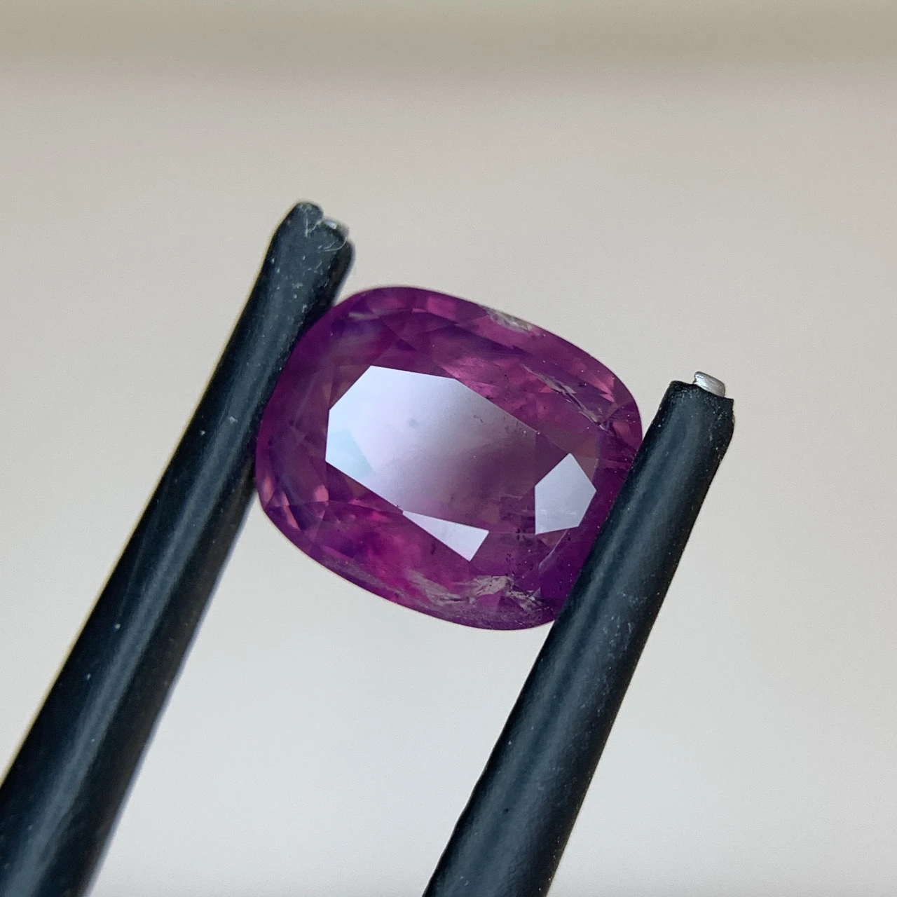 3.21ct Natural Purple Kashmir Sapphire Cushion Shape