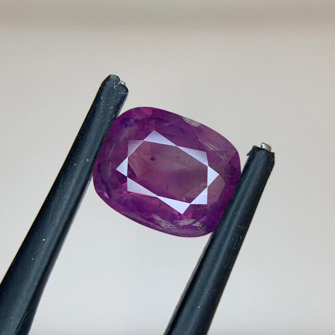3.21ct Natural Purple Kashmir Sapphire Cushion Shape