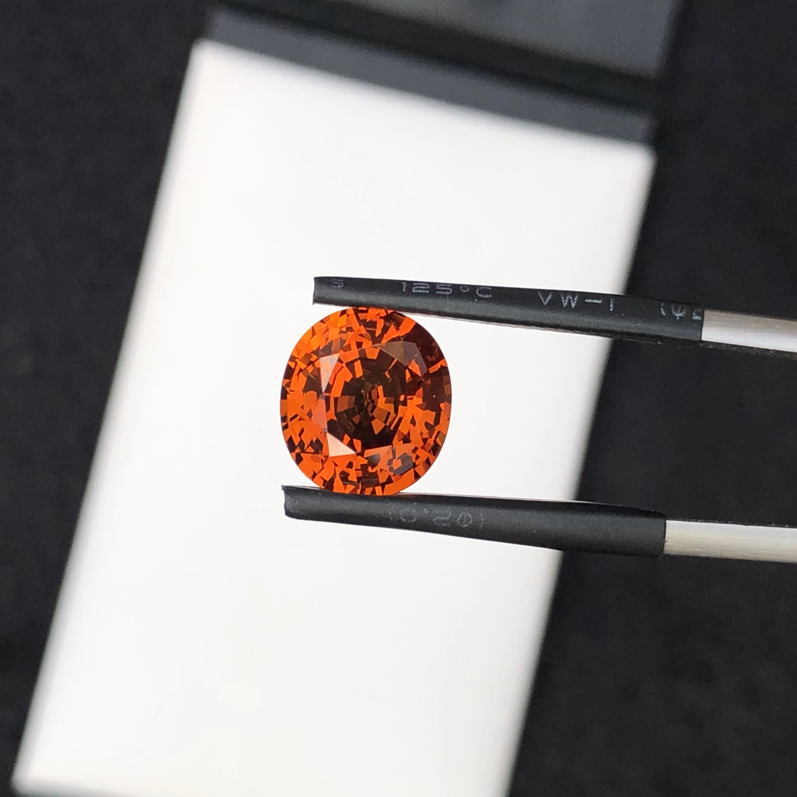 5.75ct Natural Vivid Orange Sapphire Oval Shape