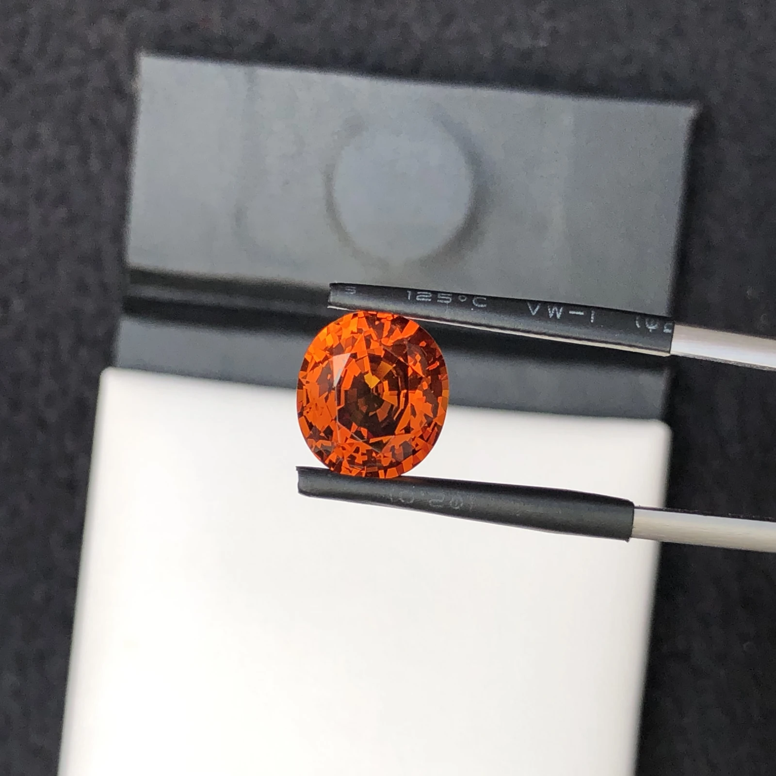 5.75ct Natural Vivid Orange Sapphire Oval Shape