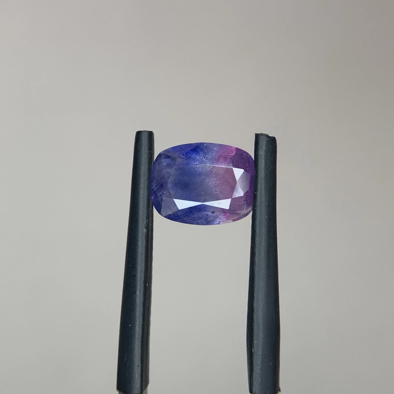 Bicolor Kashmir Sapphire 2.26ct Cushion Cut Gemstone