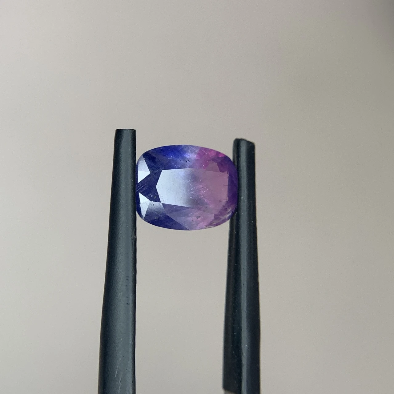 Bicolor Kashmir Sapphire 2.26ct Cushion Cut Gemstone