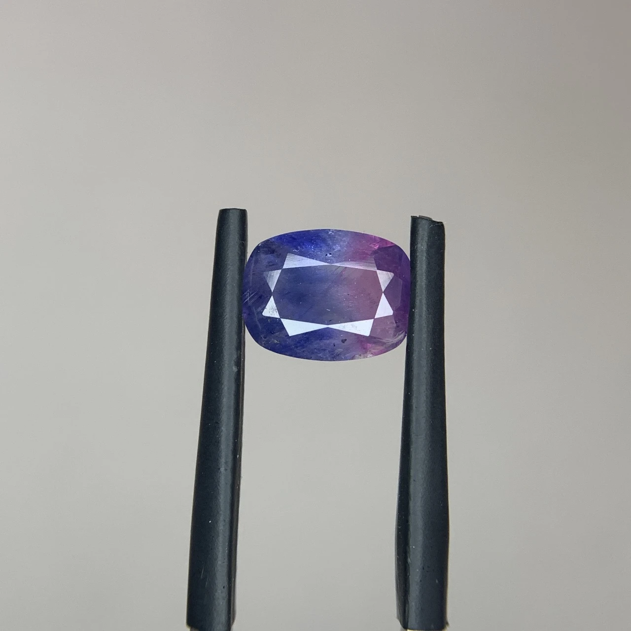Bicolor Kashmir Sapphire 2.26ct Cushion Cut Gemstone