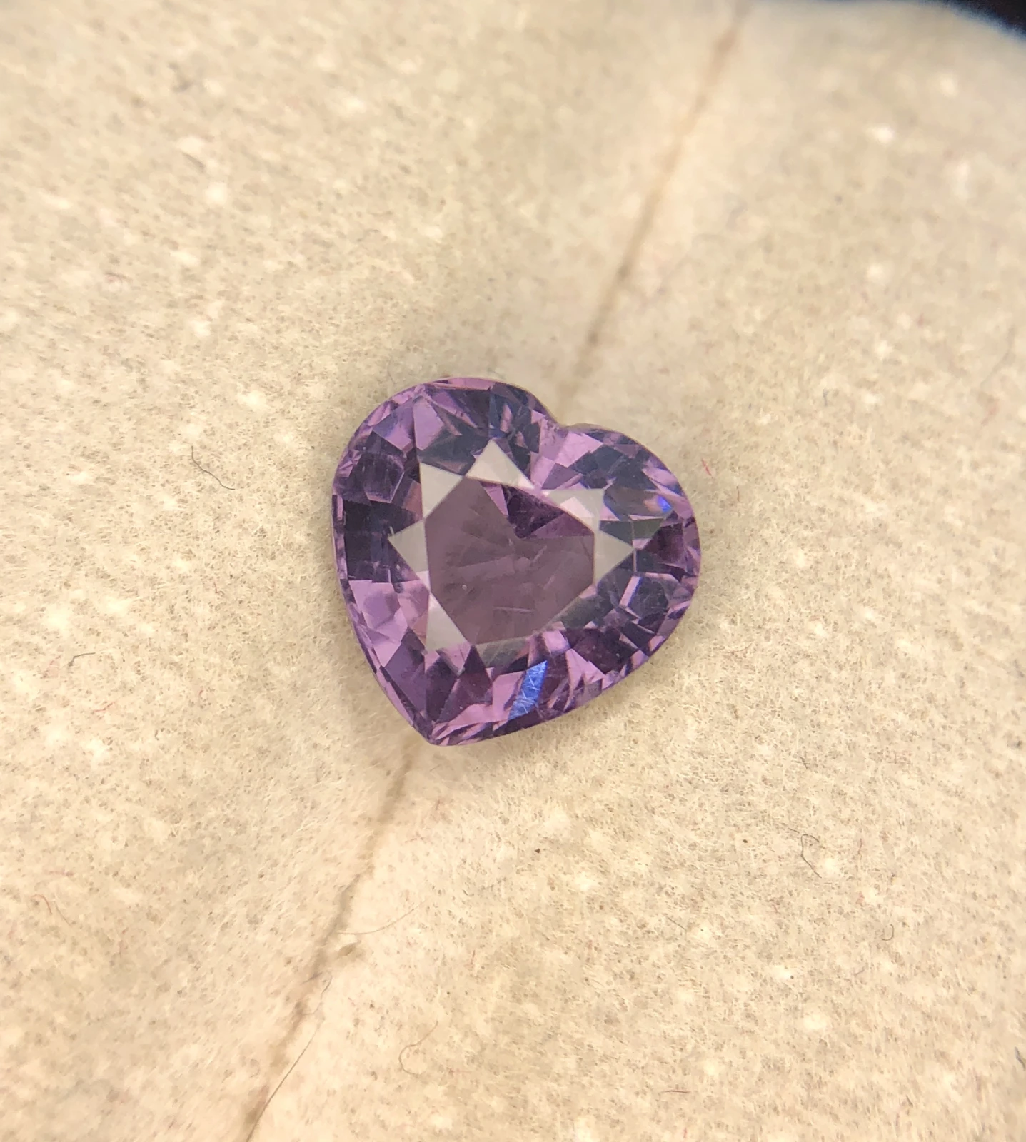 2.10ct Purple Spinel from in Beautiful Heart Shape from Myanmar