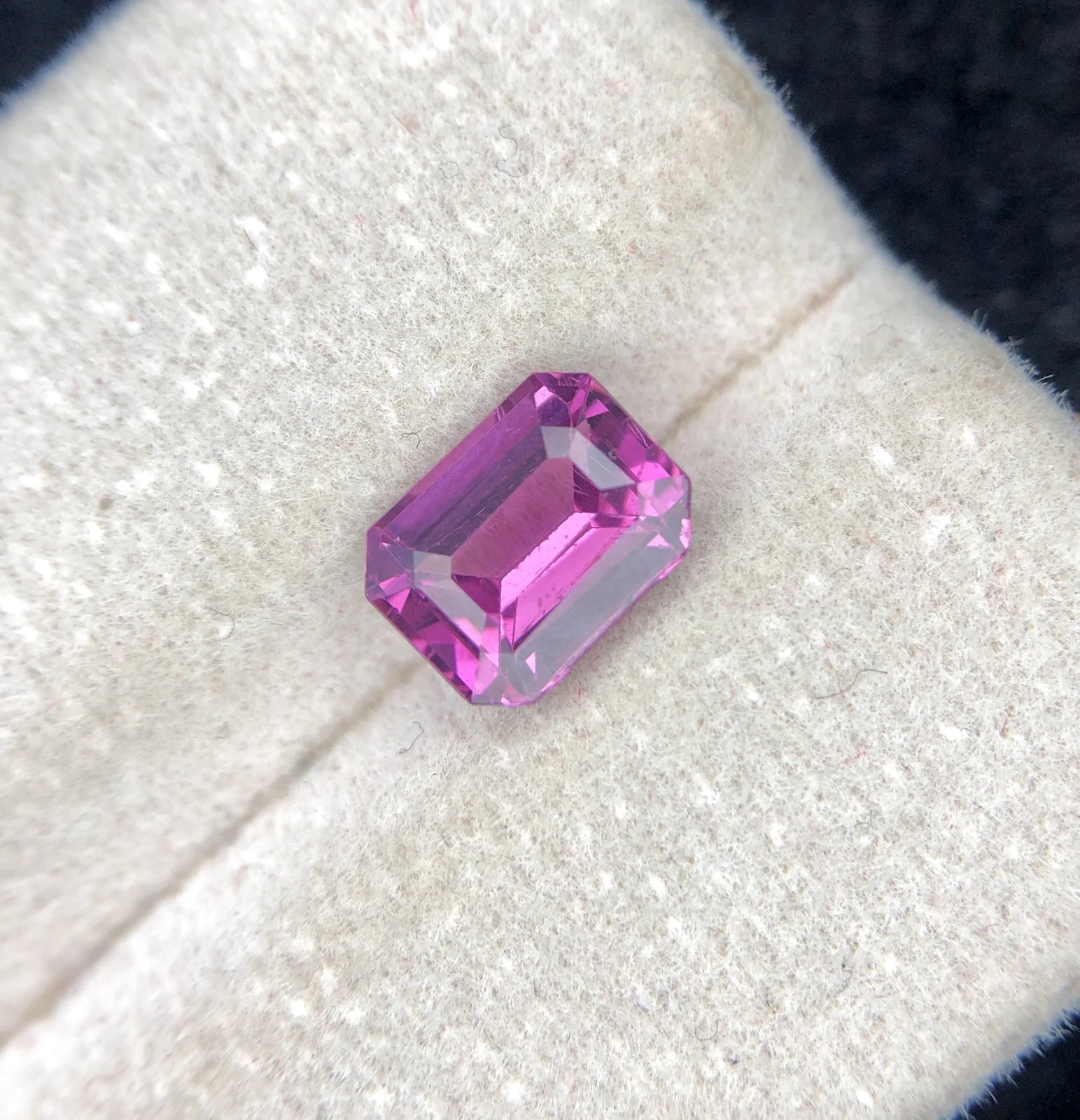 1.50ct Pink Malaya Garnet in Emerald Cut from Tanzania