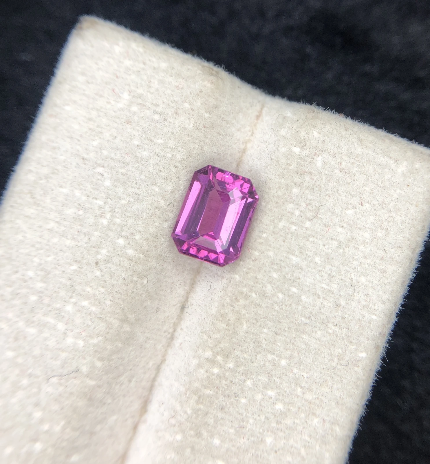 1.50ct Pink Malaya Garnet in Emerald Cut from Tanzania