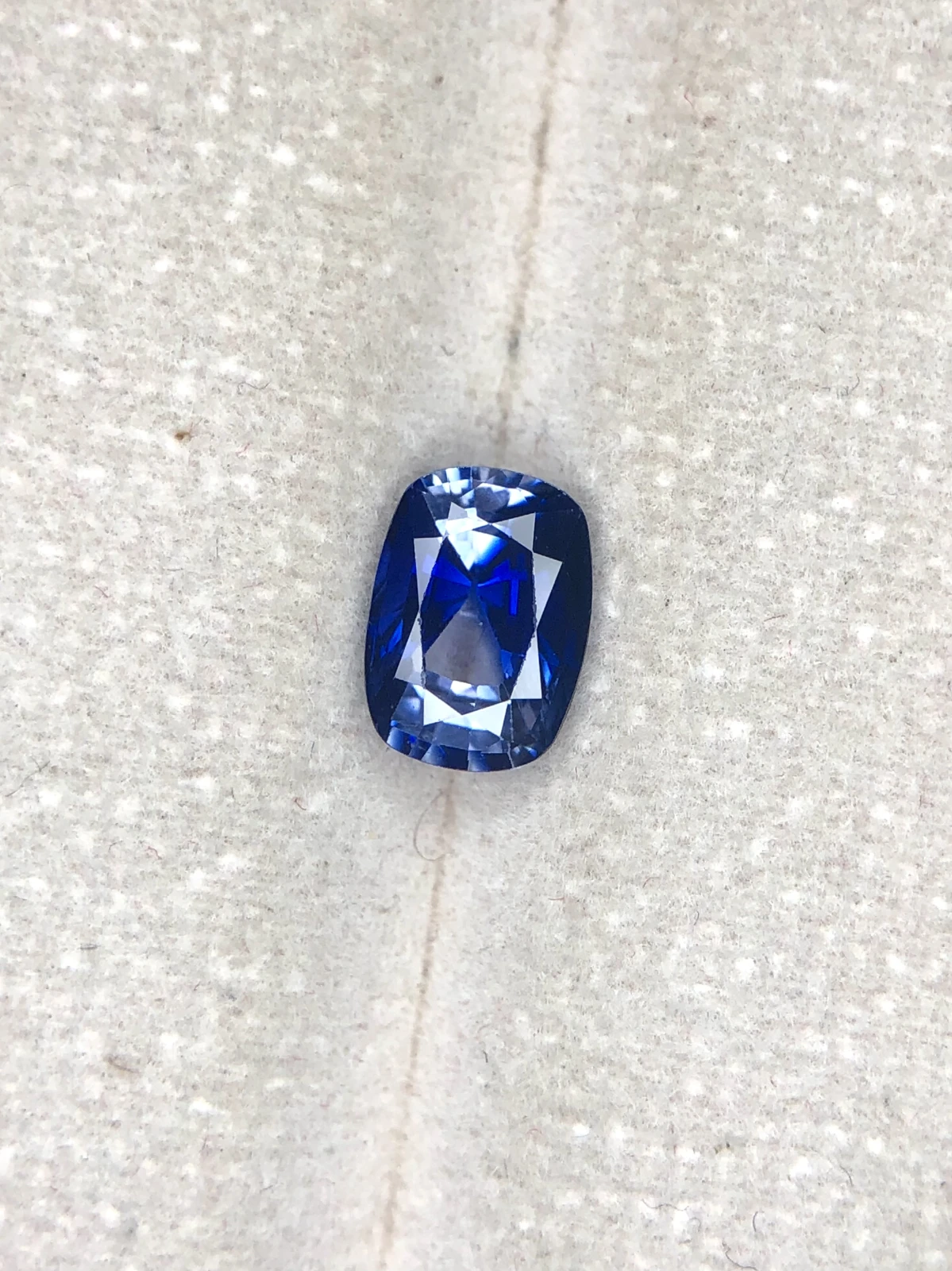 1.57ct Pointed Blue Sapphire in Cushion Cut from Srilanka