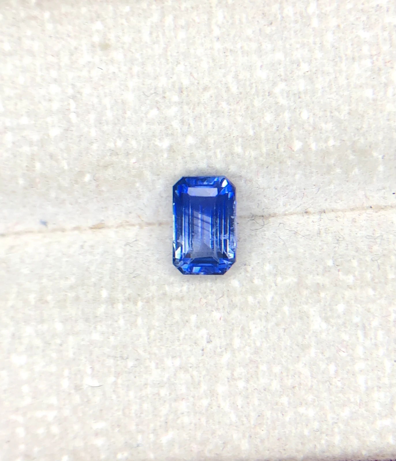 0.93ct Natural Blue Point Sapphire in Emerald Cut from Srilanka