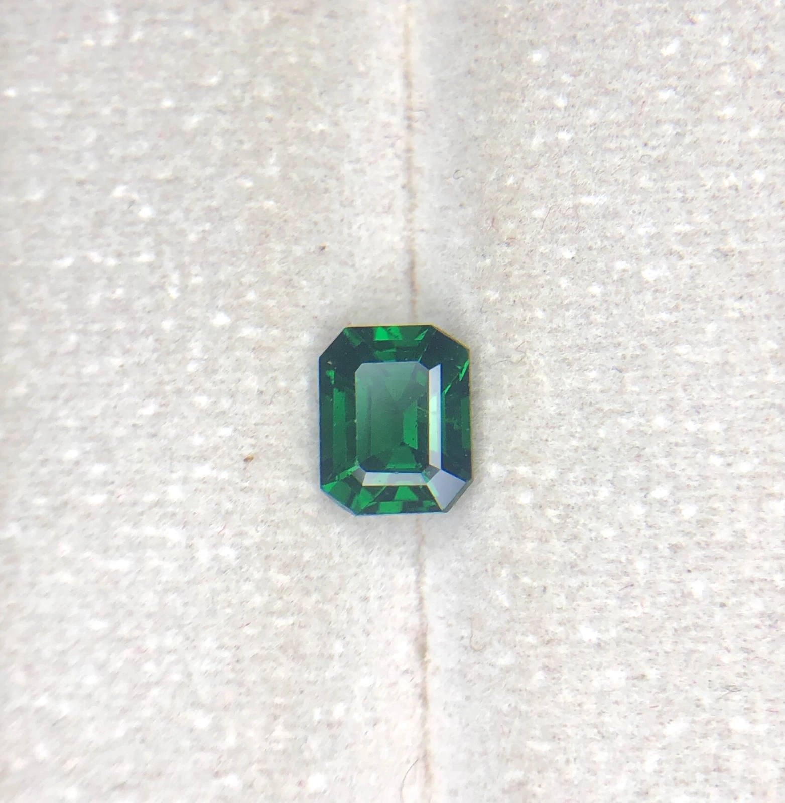 1.25ct Vivid Green Tsavorite Garnet in Emerald Cut
