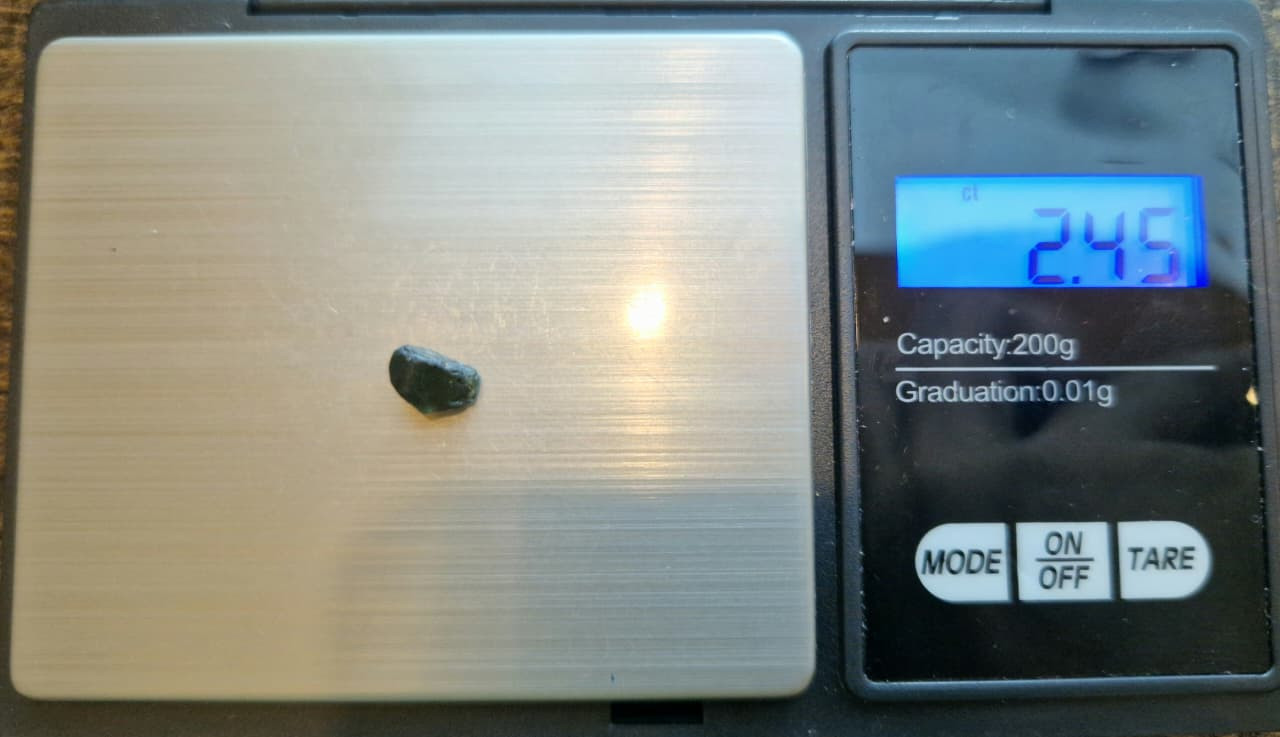 2.45 Carat Teal Green Sapphire Facet Rough from Nigeria