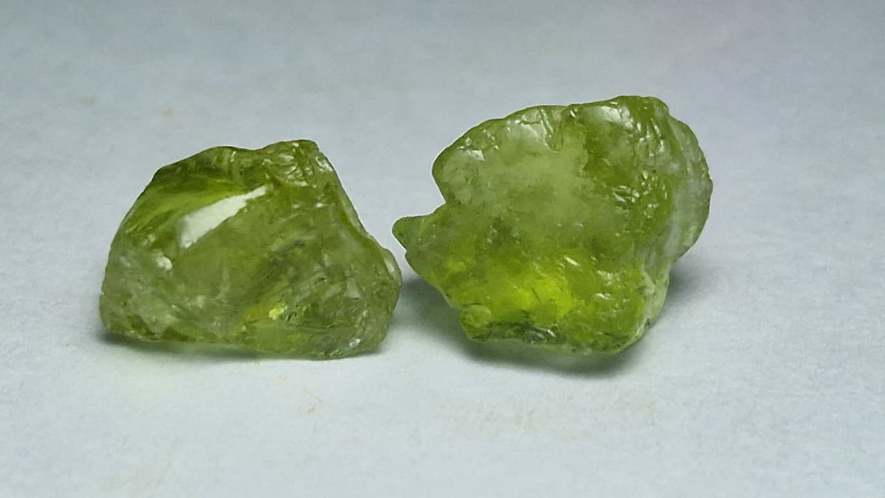 7.20 Ct. Mint Tourmaline Facet Rough Pair from Nigeria