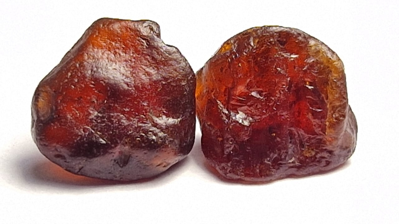 14.55 ct Mandarin Spessartite Garnet Pair Facet Rough from Nigeria