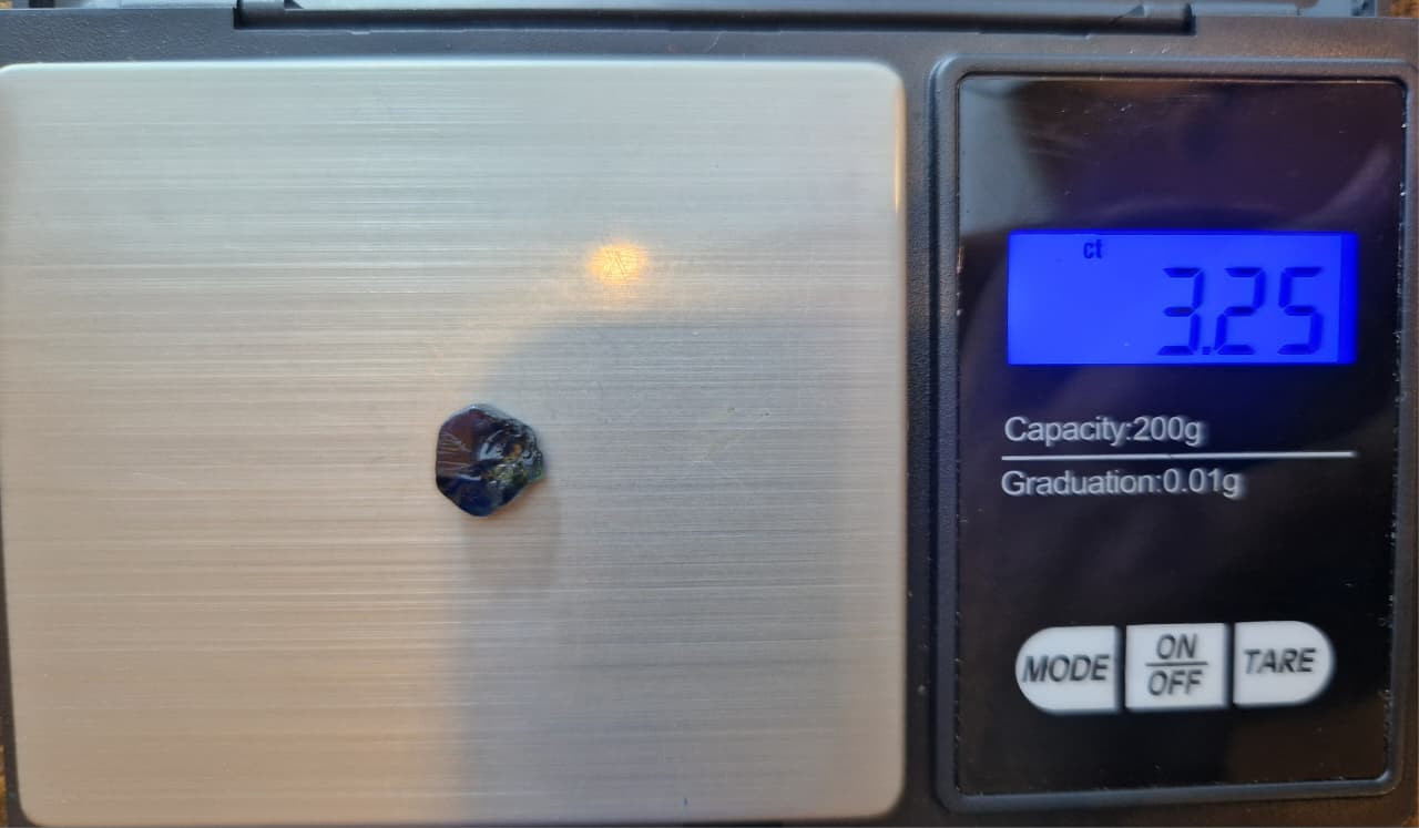 3.25 Carat Royal Blue Sapphire Facet Rough from Nigeria