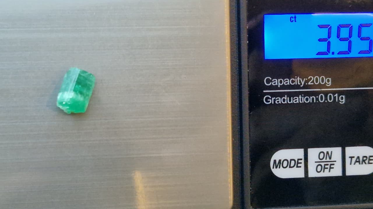 3.95 Ct. Panjshir Emerald Facet Rough from Afghanistan
