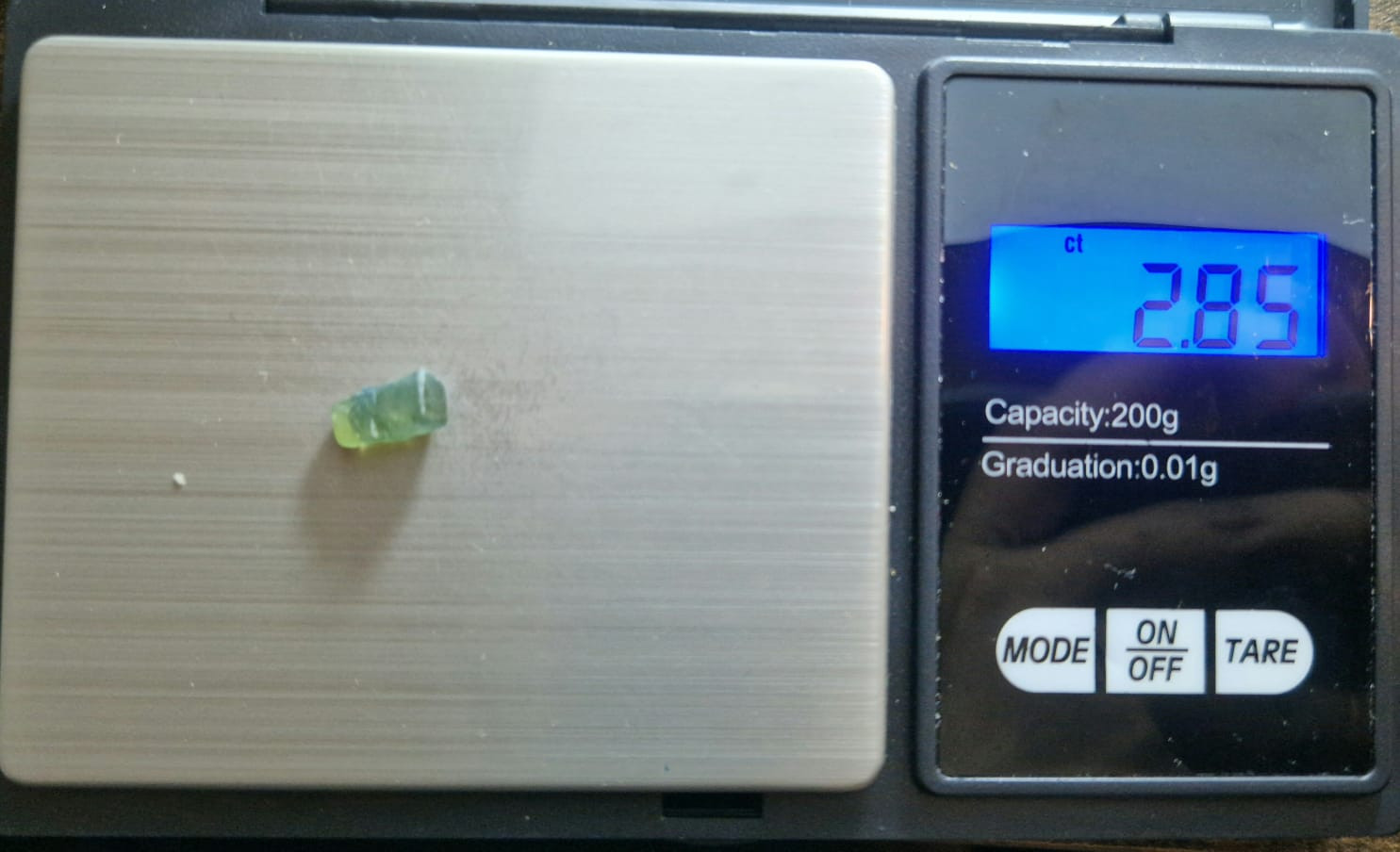 2.85 Carat Teal Green Sapphire Facet Rough from Nigeria