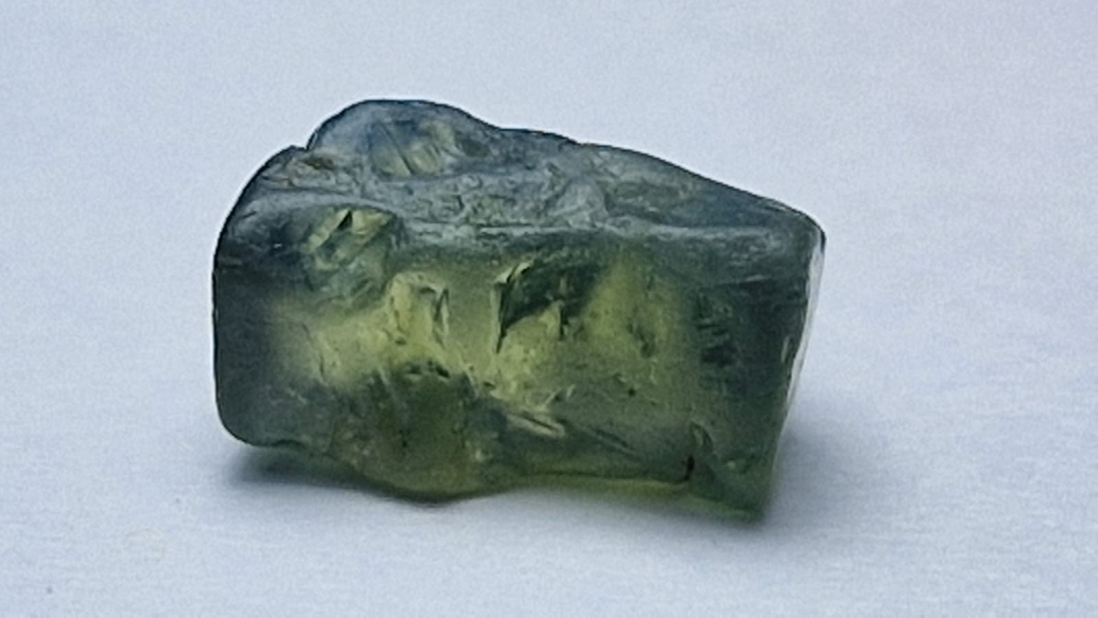2.85 Carat Teal Green Sapphire Facet Rough from Nigeria